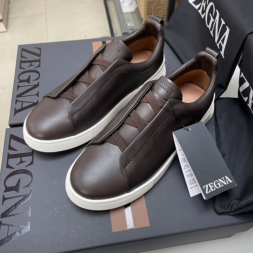 Zegna Chaussures De Sport Chaussures Décontractées Réplique de concepteur 7 étoiles
 Couleur beige Hommes Cuir vache Deerskin Caoutchouc Le TPU Peu importe