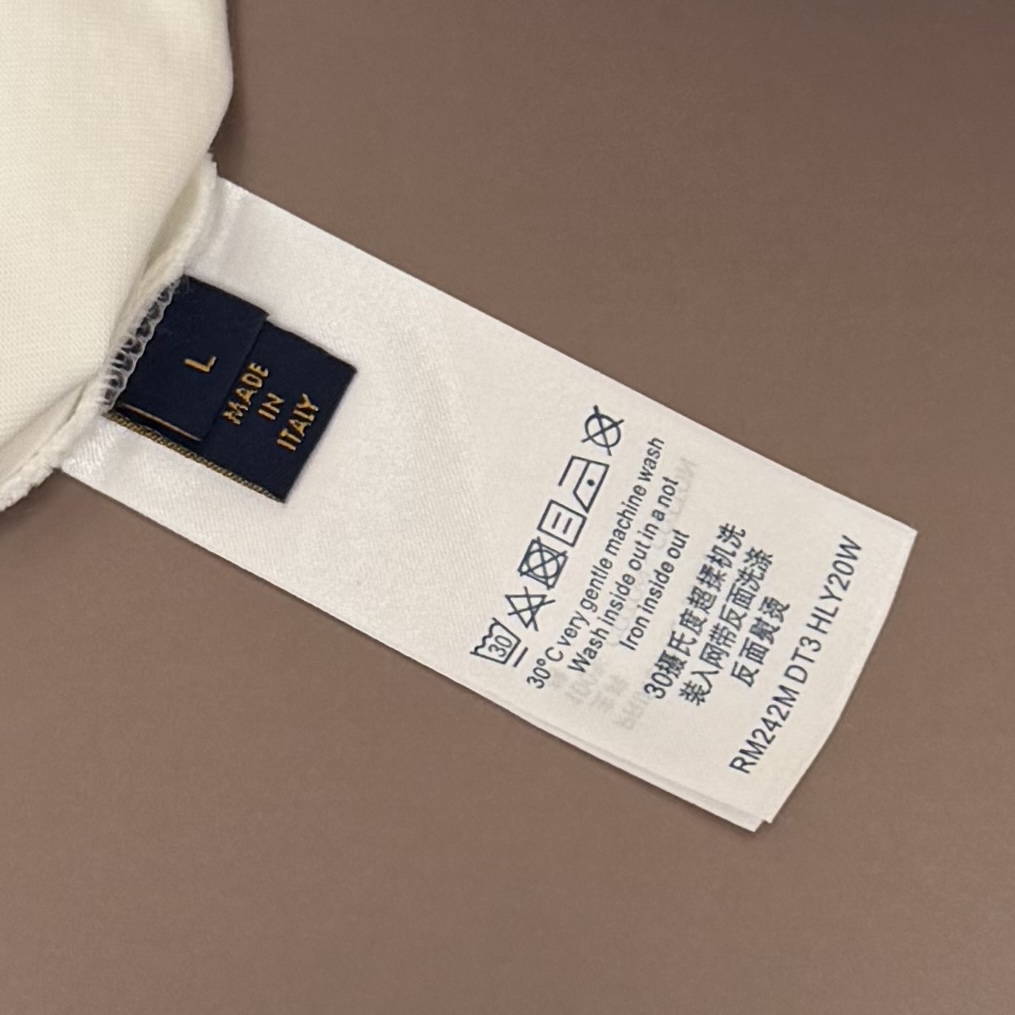 Louis Vuitton 品牌：LV路易威登 26SS最新 胸前 Logo字母刺绣工艺Lv后背贴布刺绣工艺短袖T恤