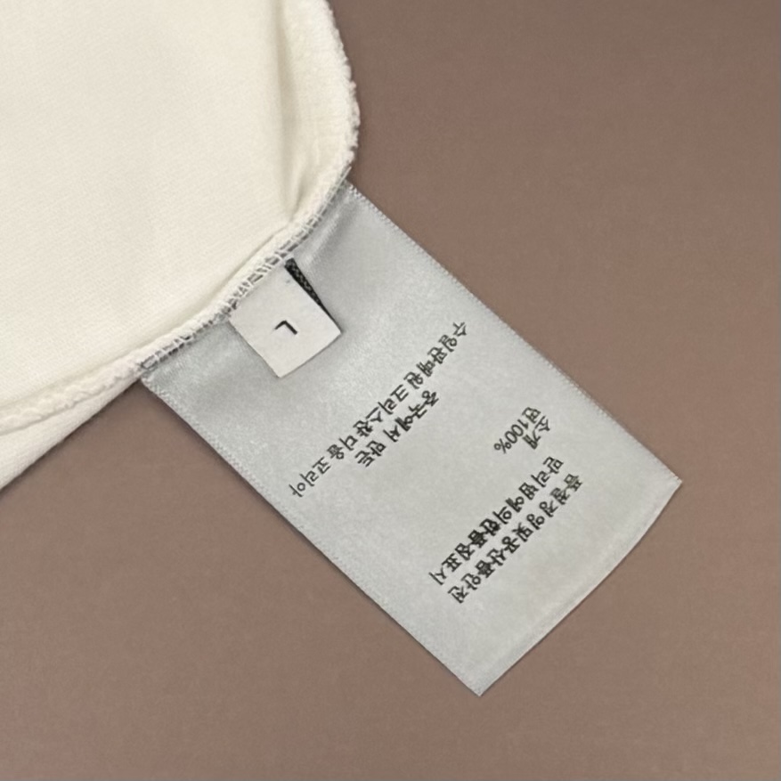 Dior 品牌：Dior迪奥 25SS最新 胸前 Logo字母刺绣Dior品牌元素标志性真空绣大Logo绣花工艺短袖T恤