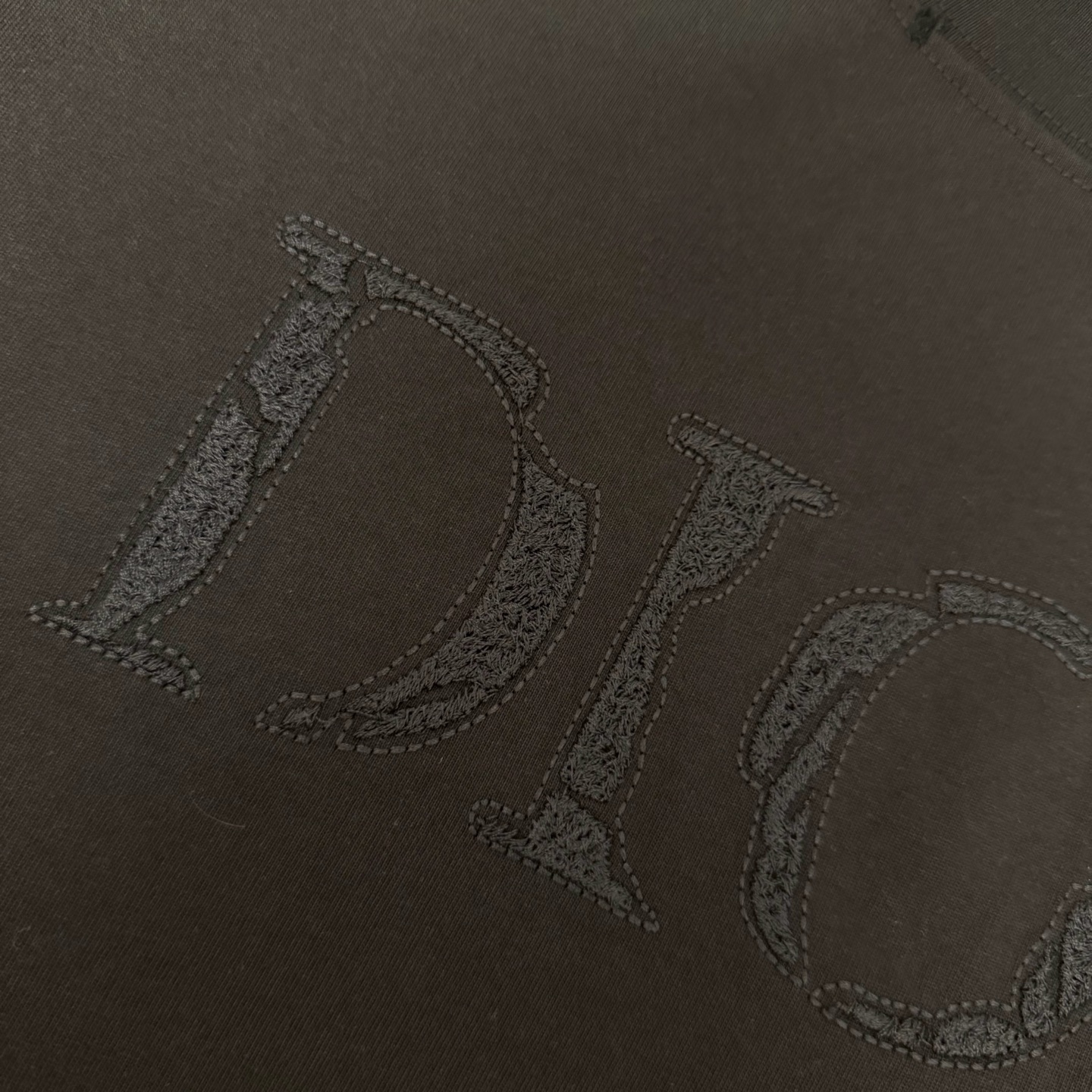 Dior 品牌：Dior迪奥 25SS最新 胸前 Logo字母刺绣Dior品牌元素标志性真空绣大Logo绣花工艺短袖T恤