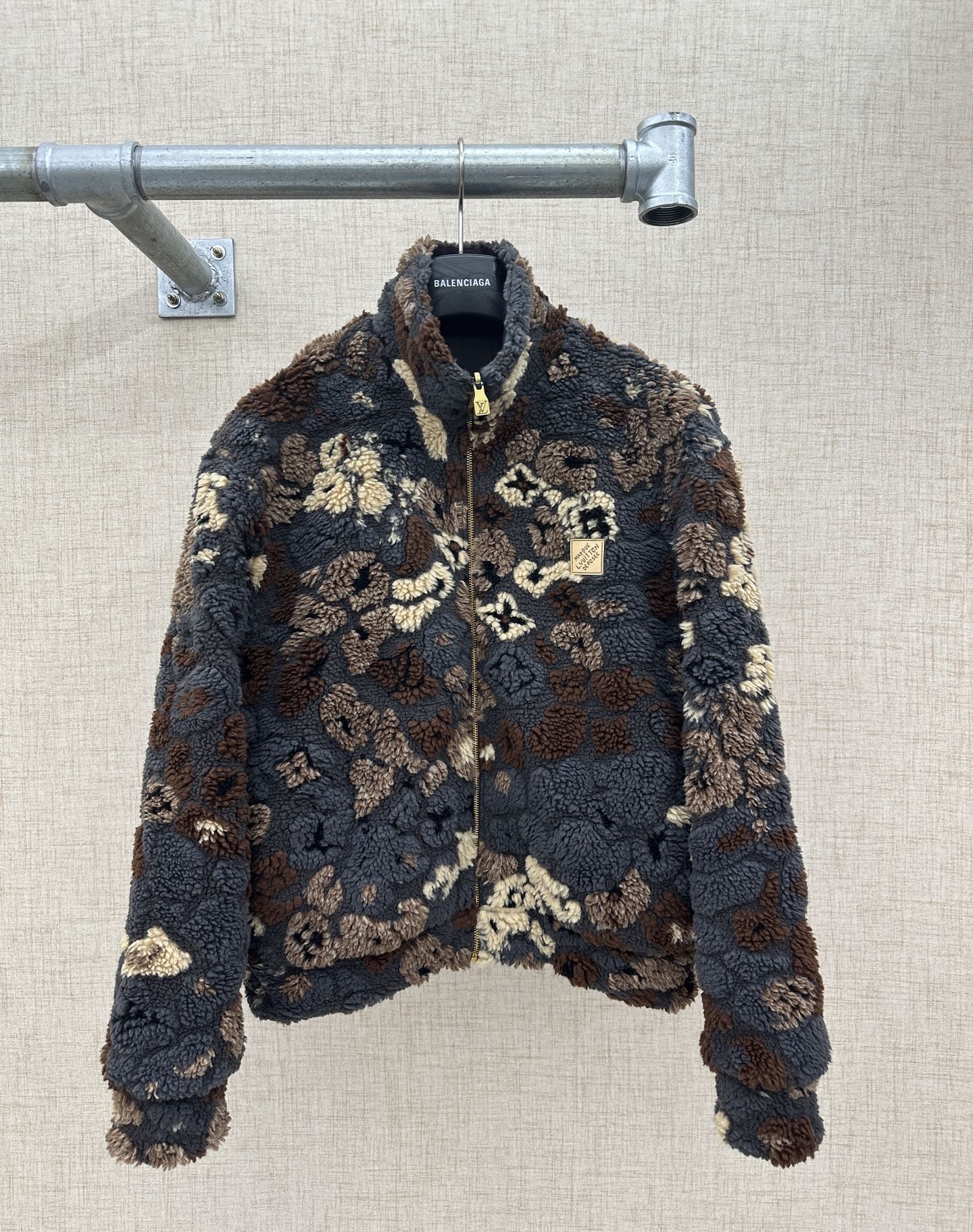 Louis Vuitton Nigo Reversible Shearling Jacket with 3D Leo Monogram