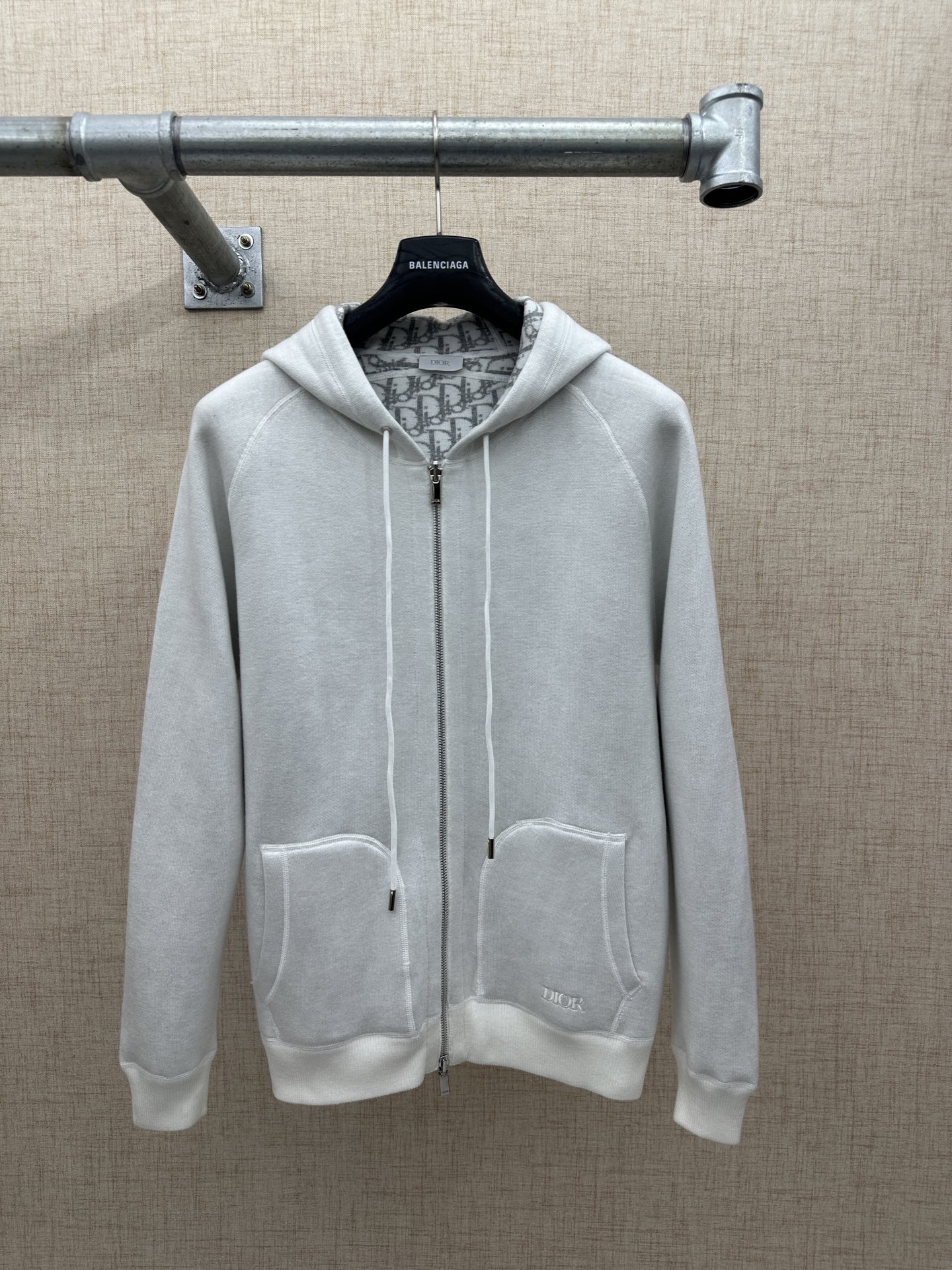P300 @ Dior/Dior 25FW Sudadera con capucha de doble cara de punto de cachemira jacquard, mismo estilo para hombre y muj…