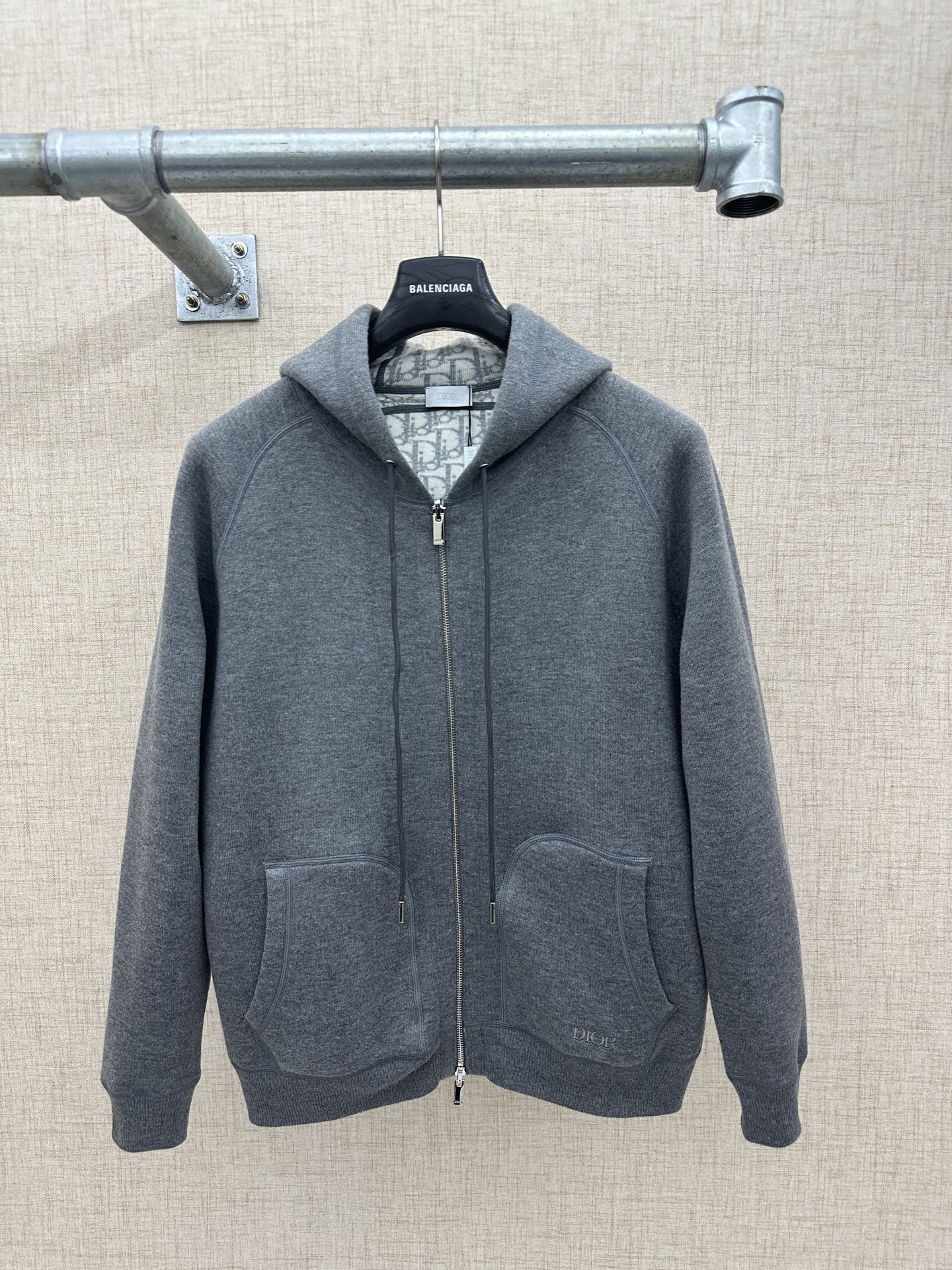 P300 @ Dior/Dior 25FW Sudadera con capucha de doble cara de punto de cachemira jacquard, mismo estilo para hombre y muj…
