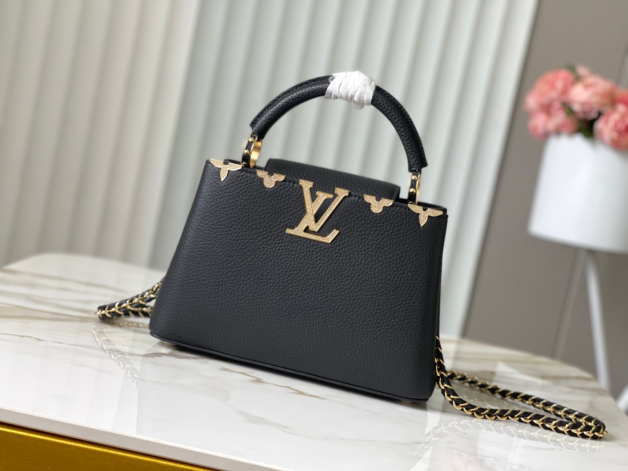 Louis Vuitton LV Capucines Tassen handtassen Zwart Taurillon M24583