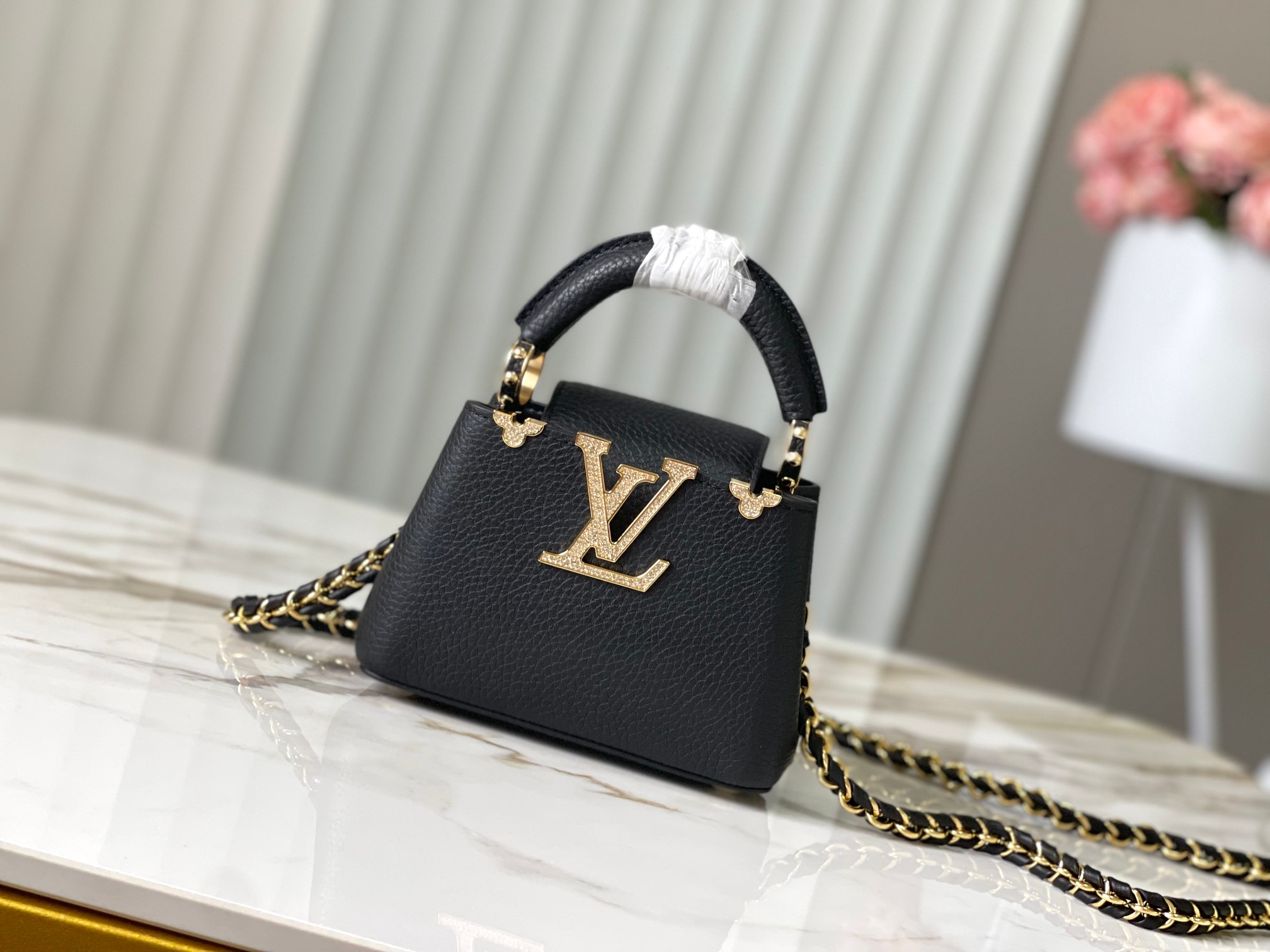 Louis Vuitton LV Capucines Tassen handtassen Zwart Taurillon M24583