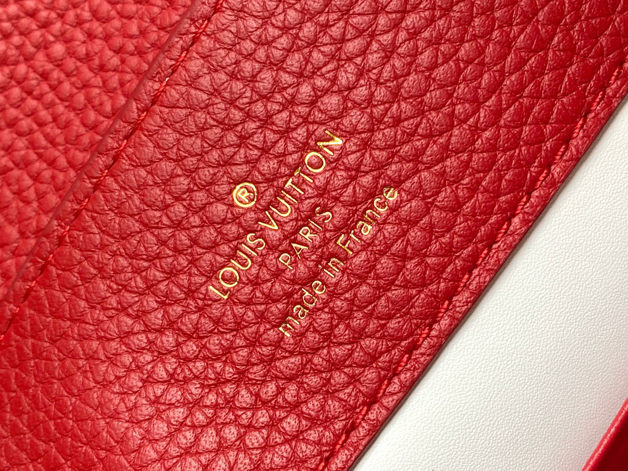 🔸特级精品🔸动态芯片🔸M12936/M48865红色圆花环扣款✨本款Capucines 手袋取材柔韧Ta