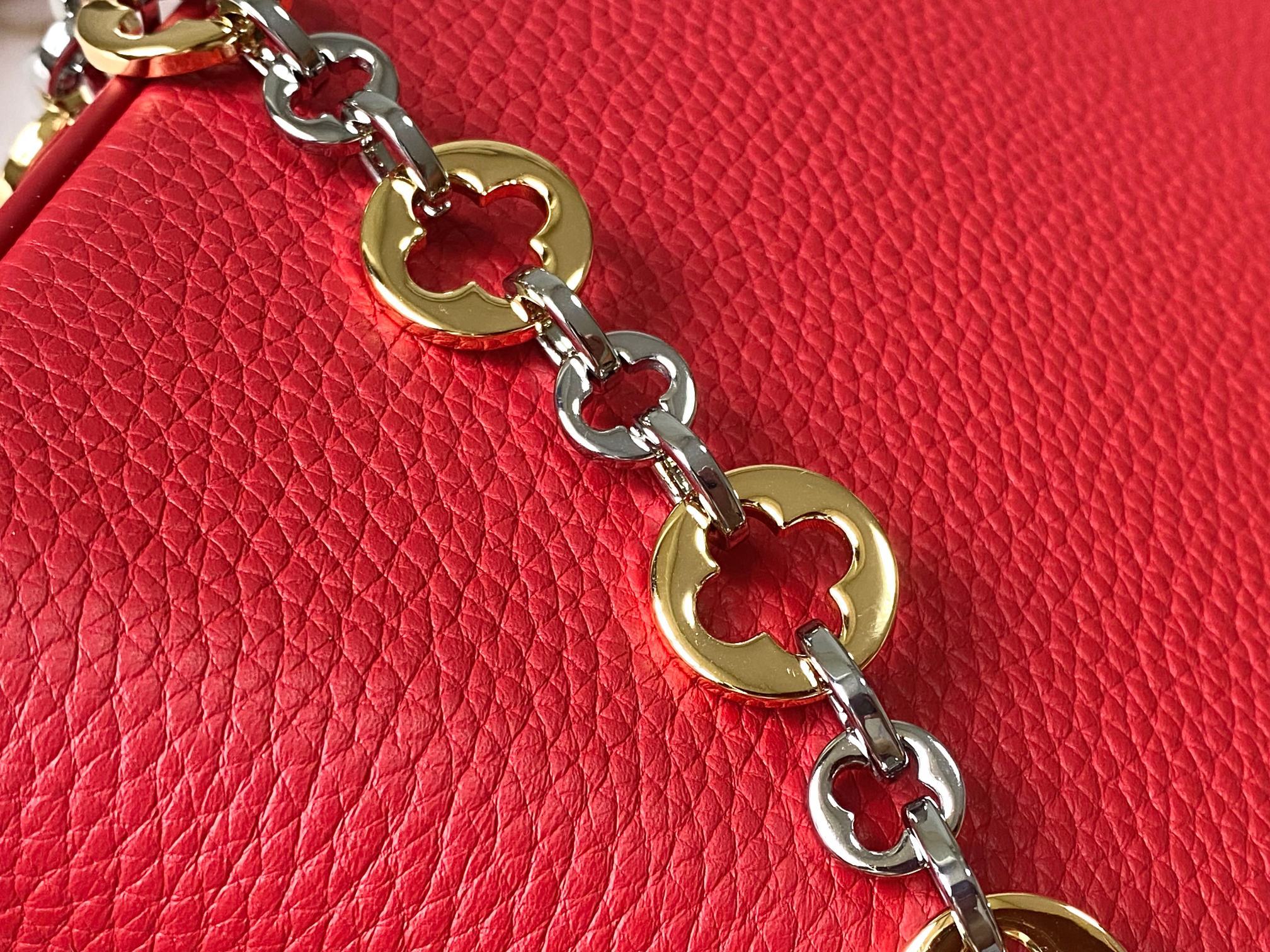 🔸特级精品🔸动态芯片🔸M12936/M48865红色圆花环扣款✨本款Capucines 手袋取材柔韧Ta