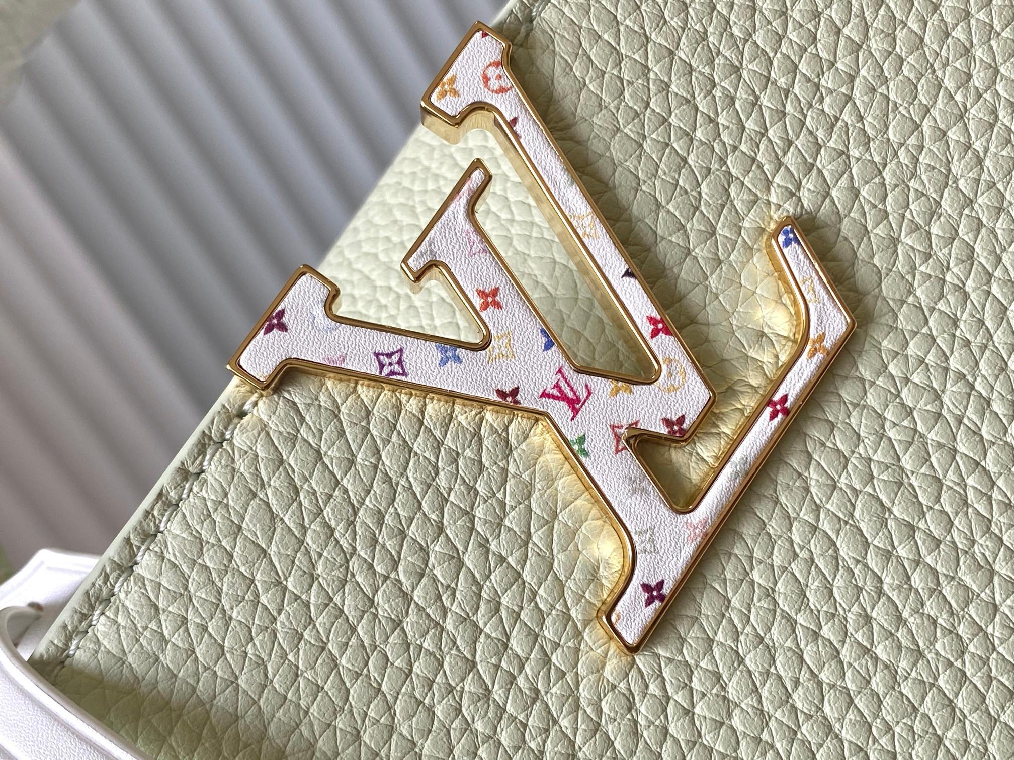 🔸特级精品🔸动态芯片🔸M14101/M48865浅绿三彩限定款💚本款 Capucines迷你手袋选用Ta