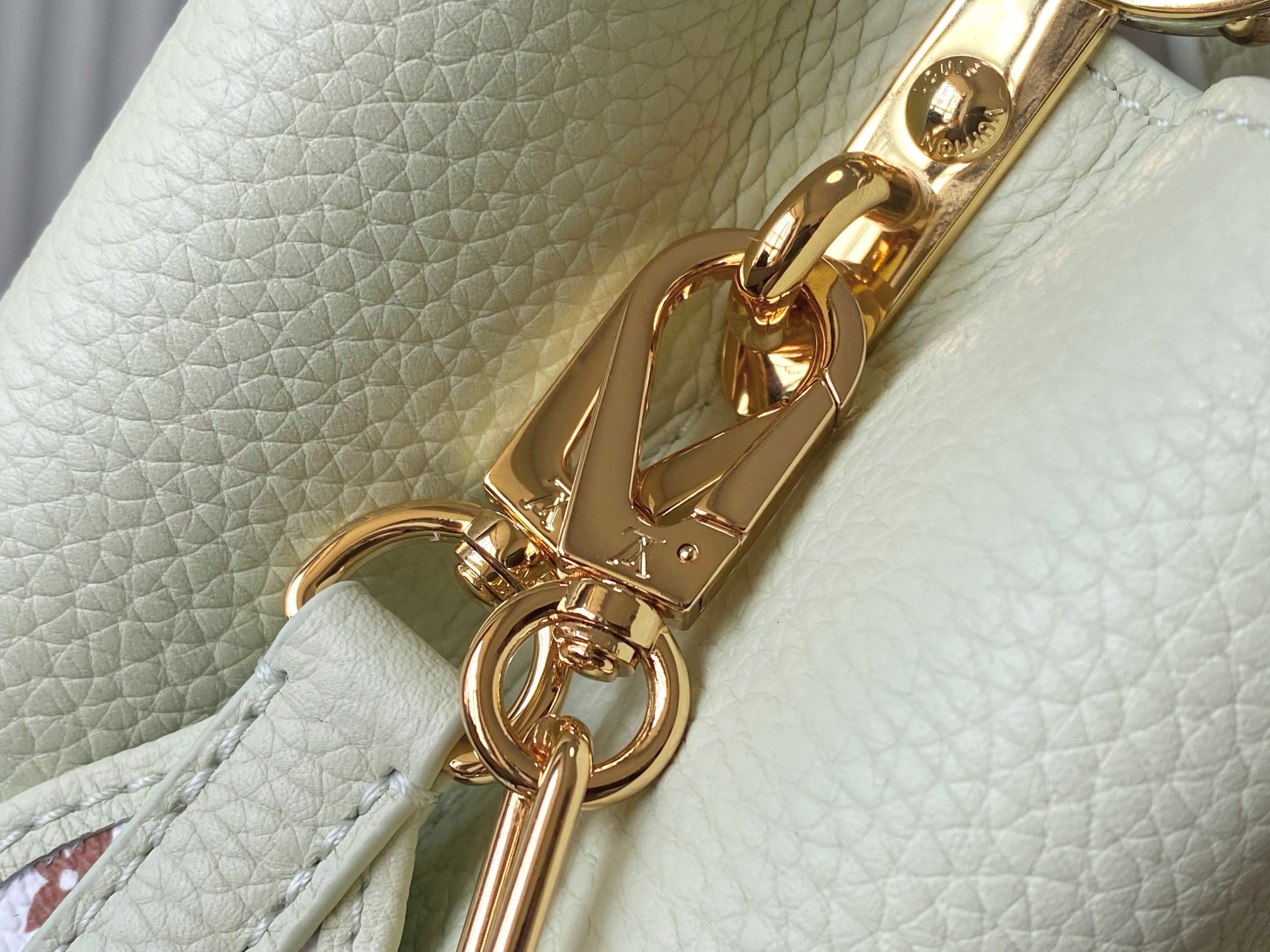 🔸特级精品🔸动态芯片🔸M14101/M48865浅绿三彩限定款💚本款 Capucines迷你手袋选用Ta