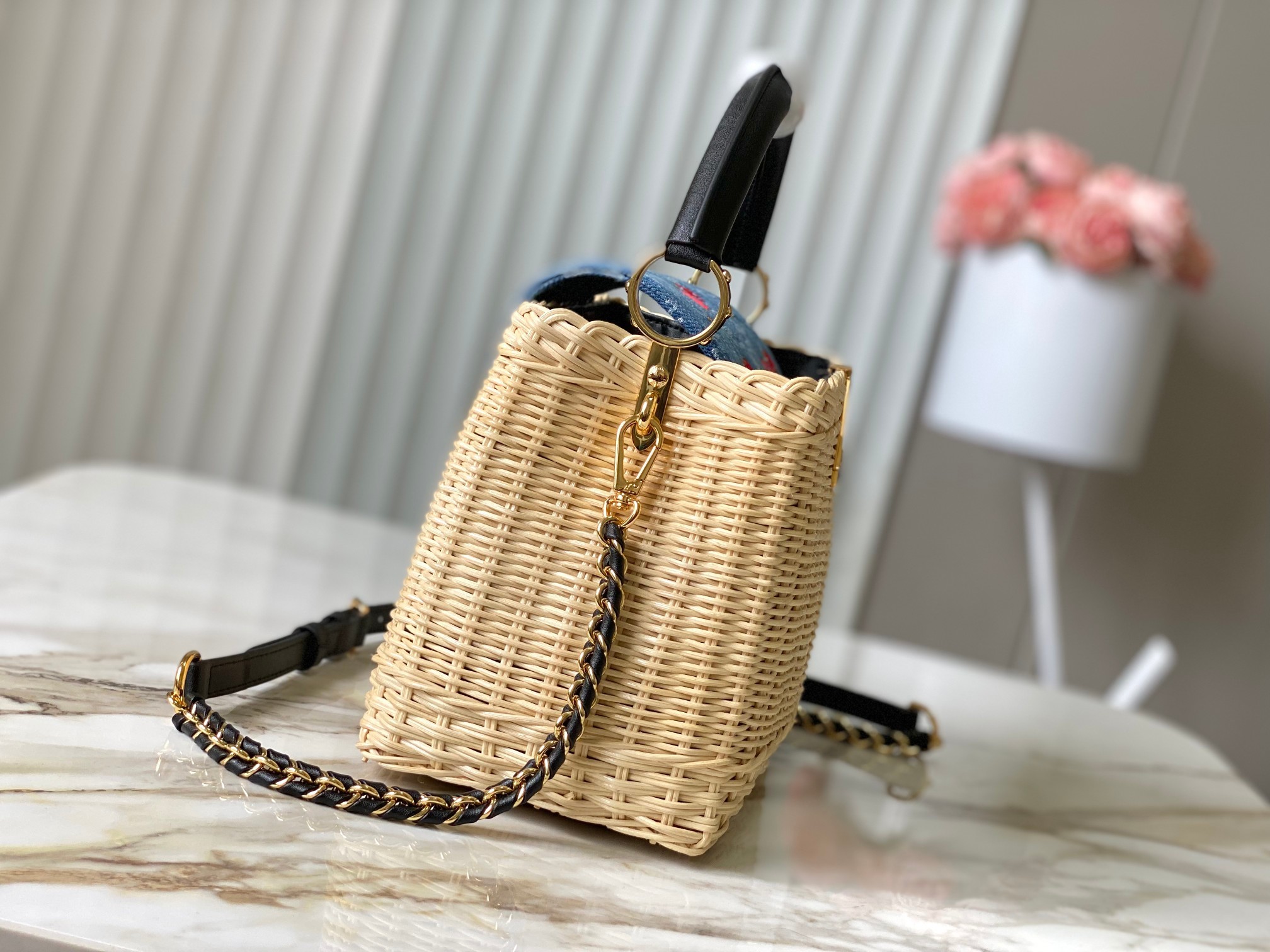 ⭐️正品原料🔹特级精品🔹动态芯片🔹LV X TM CAPUCINES 手袋🔹M14295/M48865黑