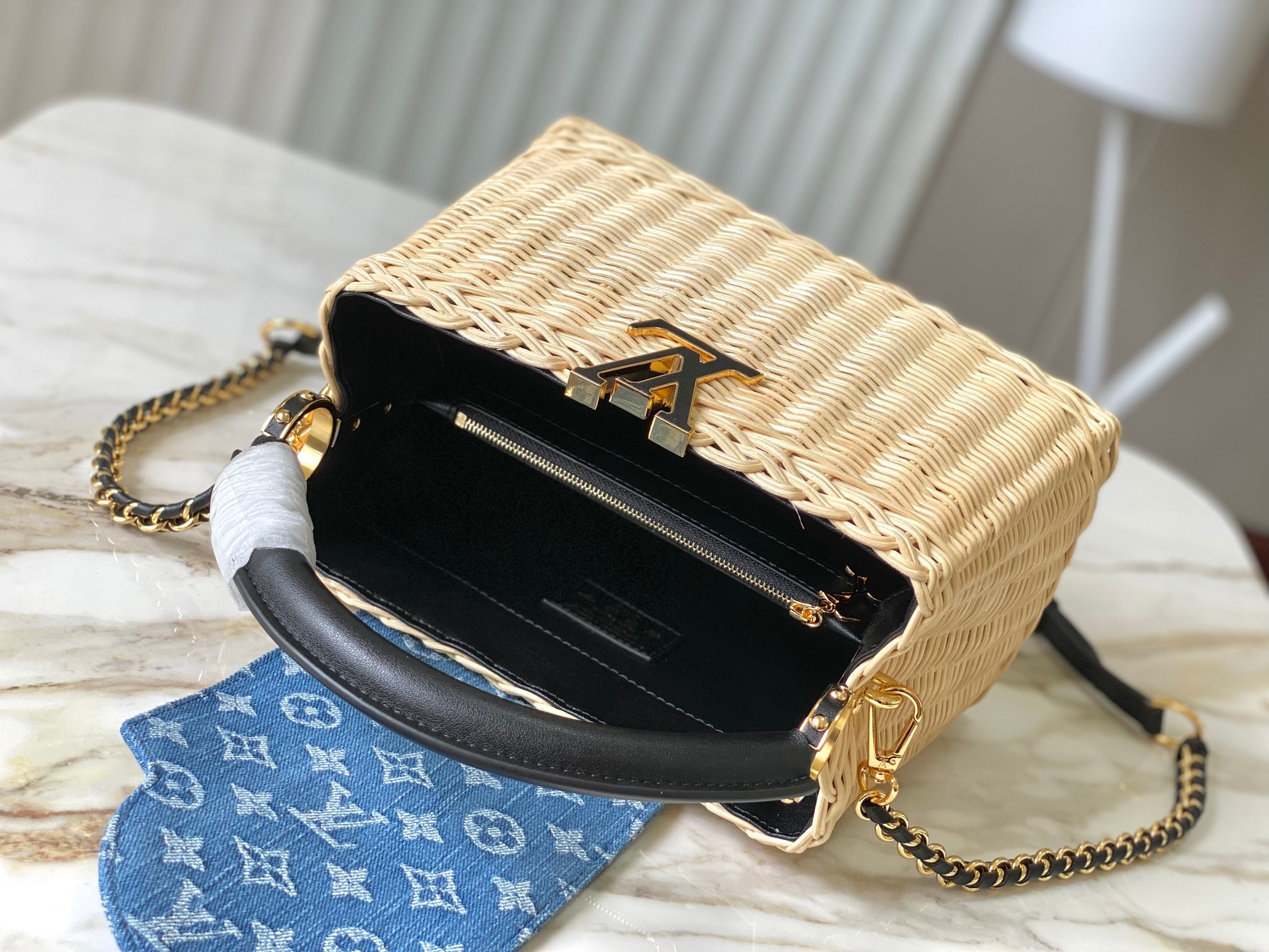 ⭐️正品原料🔹特级精品🔹动态芯片🔹LV X TM CAPUCINES 手袋🔹M14295/M48865黑