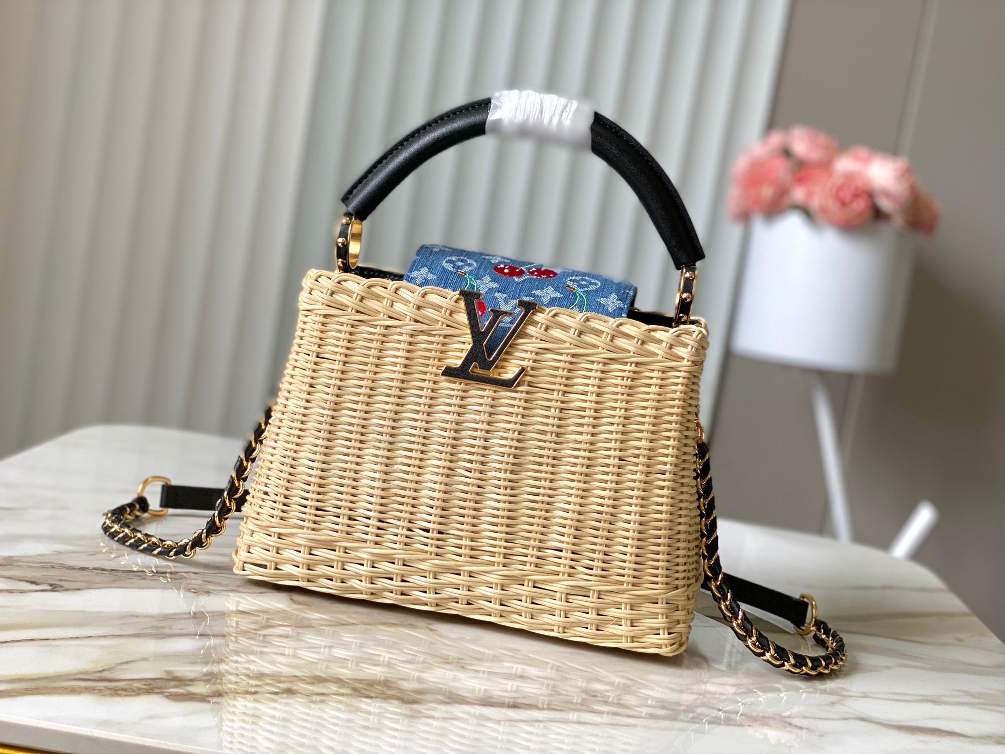 ⭐️正品原料🔹特级精品🔹动态芯片🔹LV X TM CAPUCINES 手袋🔹M14295/M48865黑