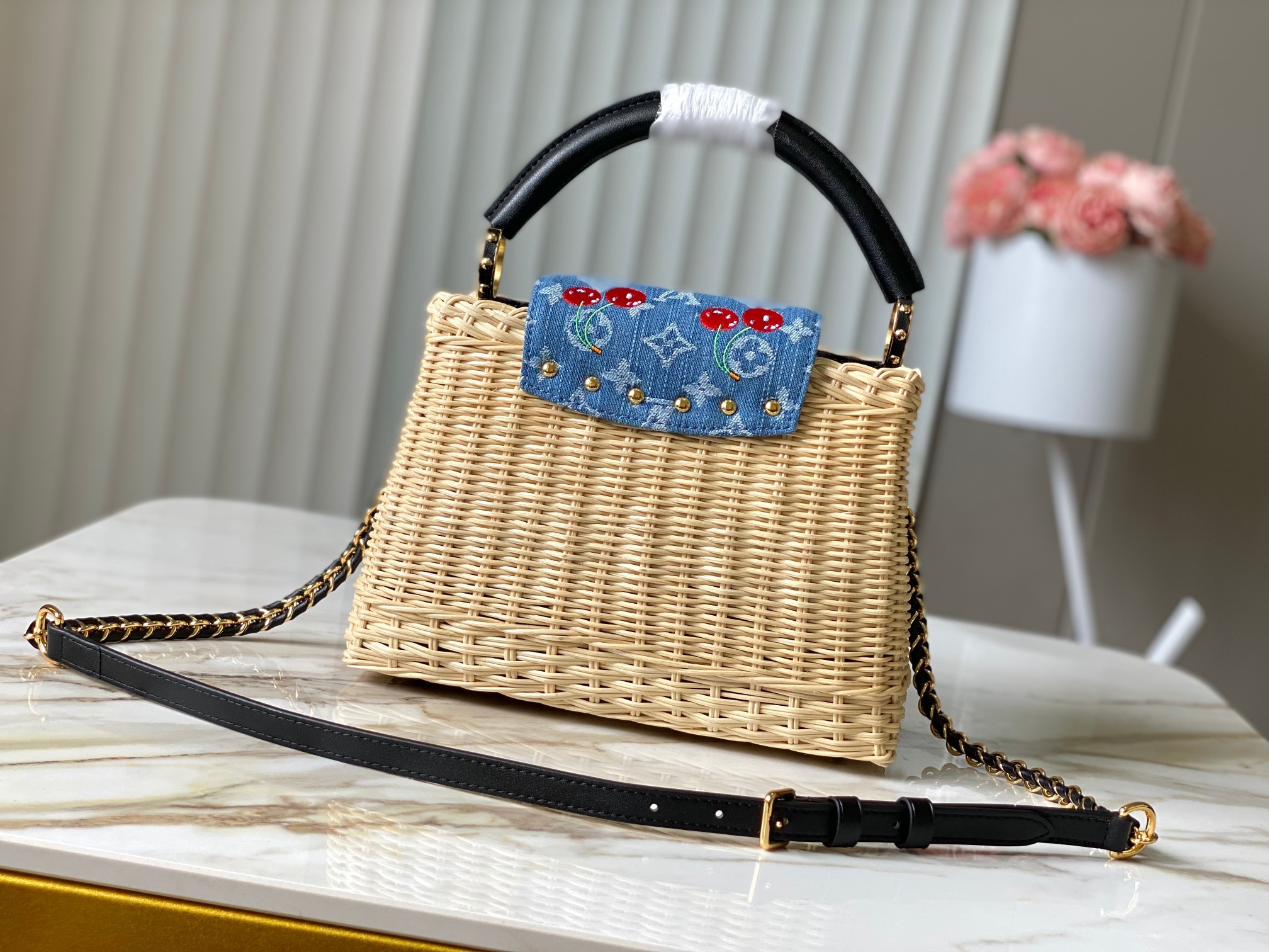 ⭐️正品原料🔹特级精品🔹动态芯片🔹LV X TM CAPUCINES 手袋🔹M14295/M48865黑
