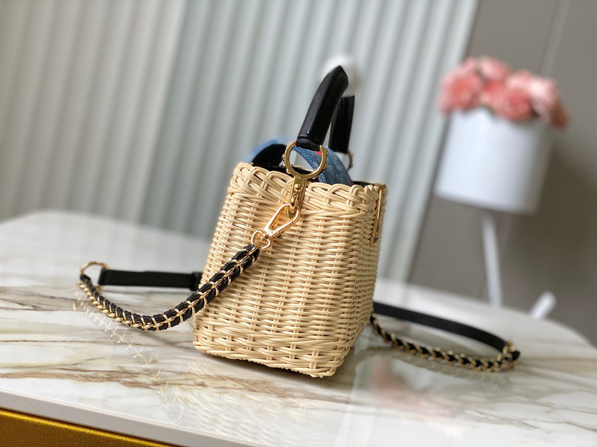 ⭐️正品原料🔹特级精品🔹动态芯片🔹LV X TM CAPUCINES 手袋🔹M14295/M48865黑