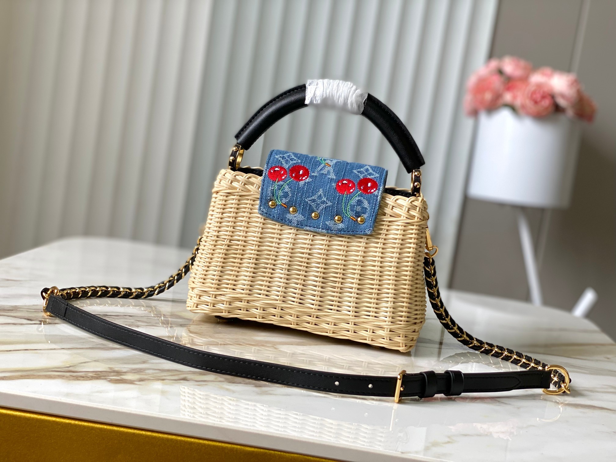 ⭐️正品原料🔹特级精品🔹动态芯片🔹LV X TM CAPUCINES 手袋🔹M14295/M48865黑