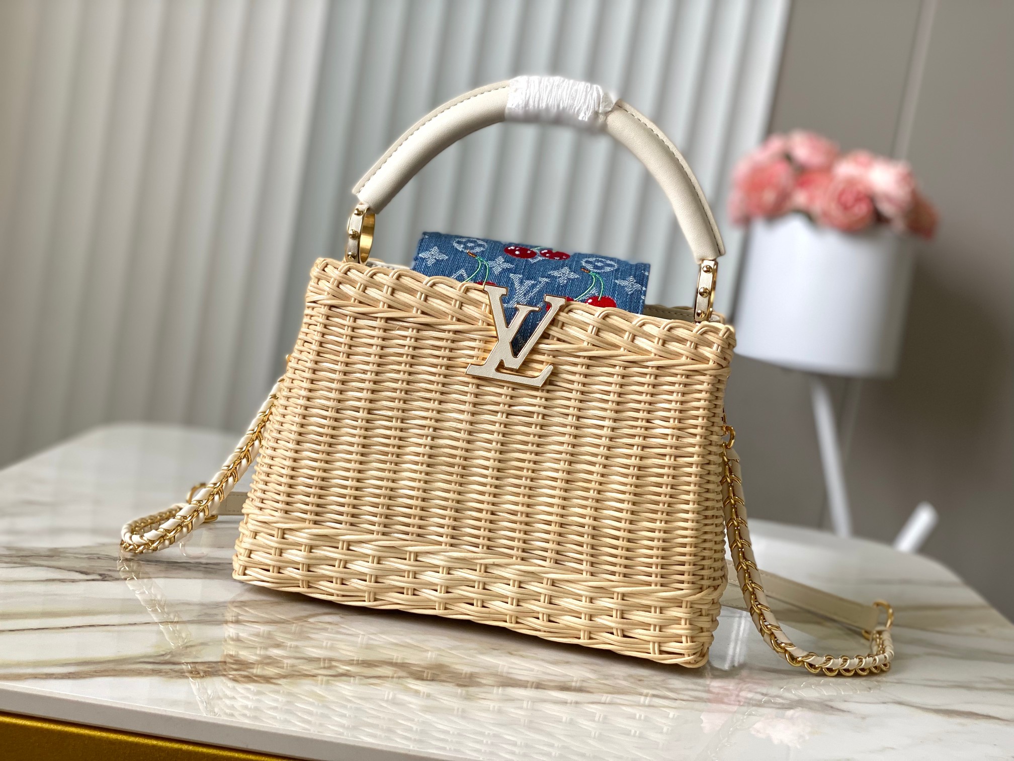 ⭐️正品原料🔹特级精品🔹动态芯片🔹LV X TM CAPUCINES 手袋🔹M14295/M48865白