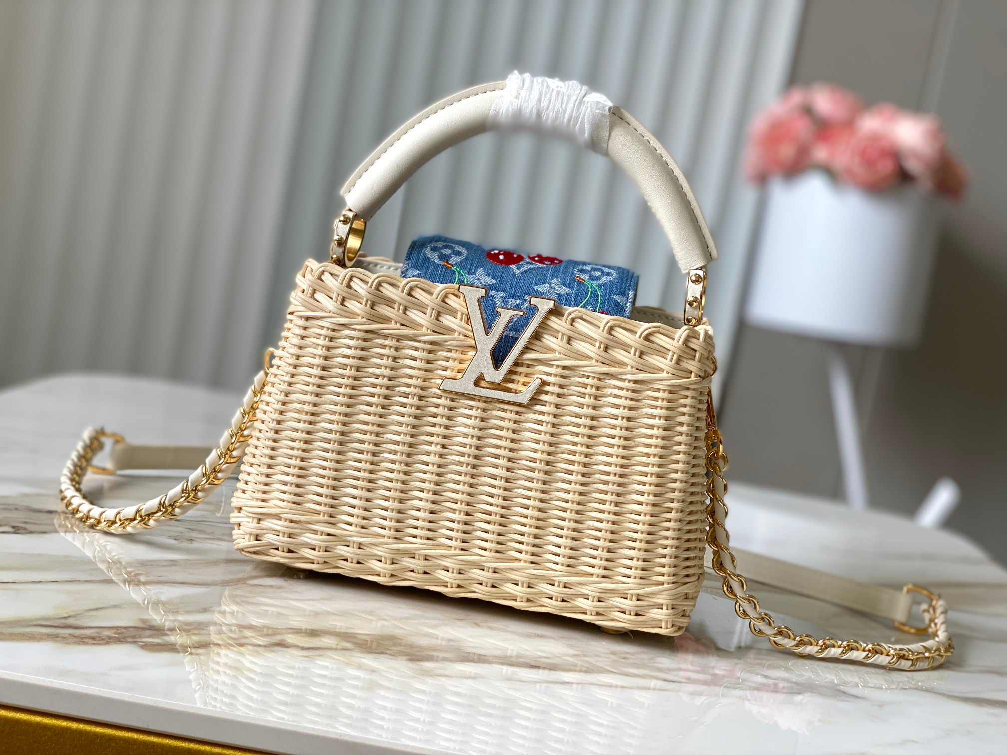⭐️正品原料🔹特级精品🔹动态芯片🔹LV X TM CAPUCINES 手袋🔹M14295/M48865白