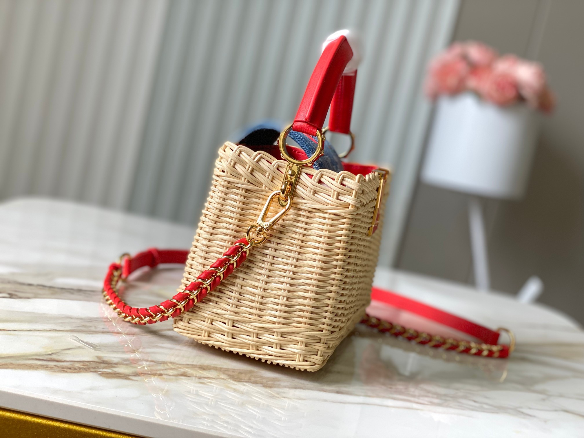 ⭐️正品原料🔹特级精品🔹动态芯片🔹LV X TM CAPUCINES 手袋🔹M14295/M48865红