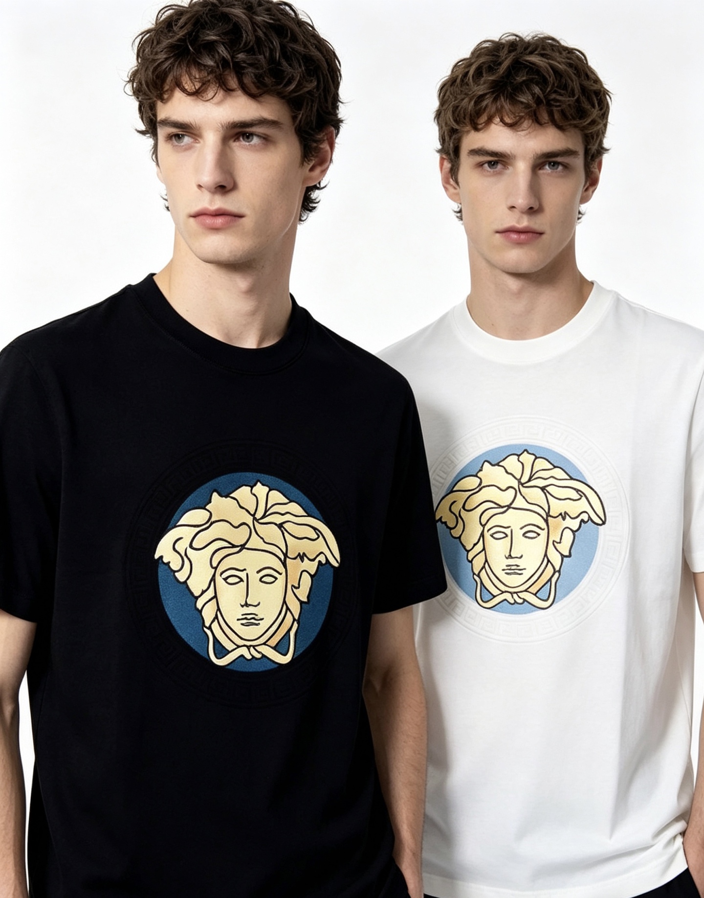 NO:773615,.Versace..2026 spring and summer new fashionable round neck short-sleeved advanced customization versatile style!  It is more practical and can be easily controlled by anyone. It is made of modal spandex fabric and has a luxurious classic brand logo design. It is very classy and a must-buy for those who know the goods!  The tailoring is a slim fit. It is very delicate, shows aura, and highlights the sophistication of men. This is unique. It is just right for slim fit and the upper body effect is very good. Size s-xxL. s wears 175/,,versace, T-shirt,19860909.范思哲..2026春夏新品时尚圆领短袖高级定制百搭款式！更有实用感 任何人都可以轻松驾驭 采用莫代尔氨纶面料制作,奢华经典品牌logo设计,b非常显档次懂货的必须入！版型剪裁属于修身款 非常精致,显气场,又会凸显男士的精致,这就是独到之处,恰到好处的修身,上身效果非常赞.尺码s-xxL.s穿175/,,versace,T-shirt,,Men's clothing
