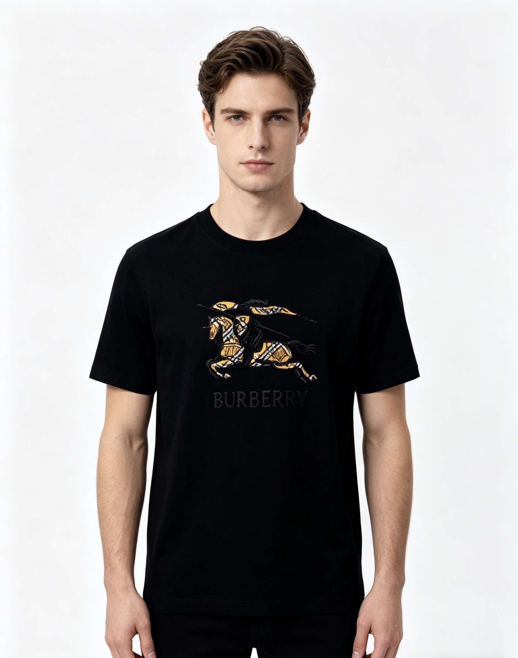 NO:773605,.Burberry..2026 spring and summer new fashion round neck short-sleeved advanced customization versatile style!  It is more practical and can be easily controlled by anyone. It is made of modal spandex fabric and has a luxurious classic brand logo design. It is very classy and a must-buy for those who know the goods!  The tailoring is slim fit. It is very delicate, shows aura, and highlights the sophistication of men. This is unique. It is just right for slim fit and the upper body effect is very good. Size s-xxL. s wears 175/,, burberry, T-shirt,19860909.巴宝莉..2026春夏新品时尚圆领短袖高级定制百搭款式！更有实用感 任何人都可以轻松驾驭 采用莫代尔氨纶面料制作,奢华经典品牌logo设计,b非常显档次懂货的必须入！版型剪裁属于修身款 非常精致,显气场,又会凸显男士的精致,这就是独到之处,恰到好处的修身,上身效果非常赞.尺码s-xxL.s穿175/,,burberry,T-shirt,,Men's clothing