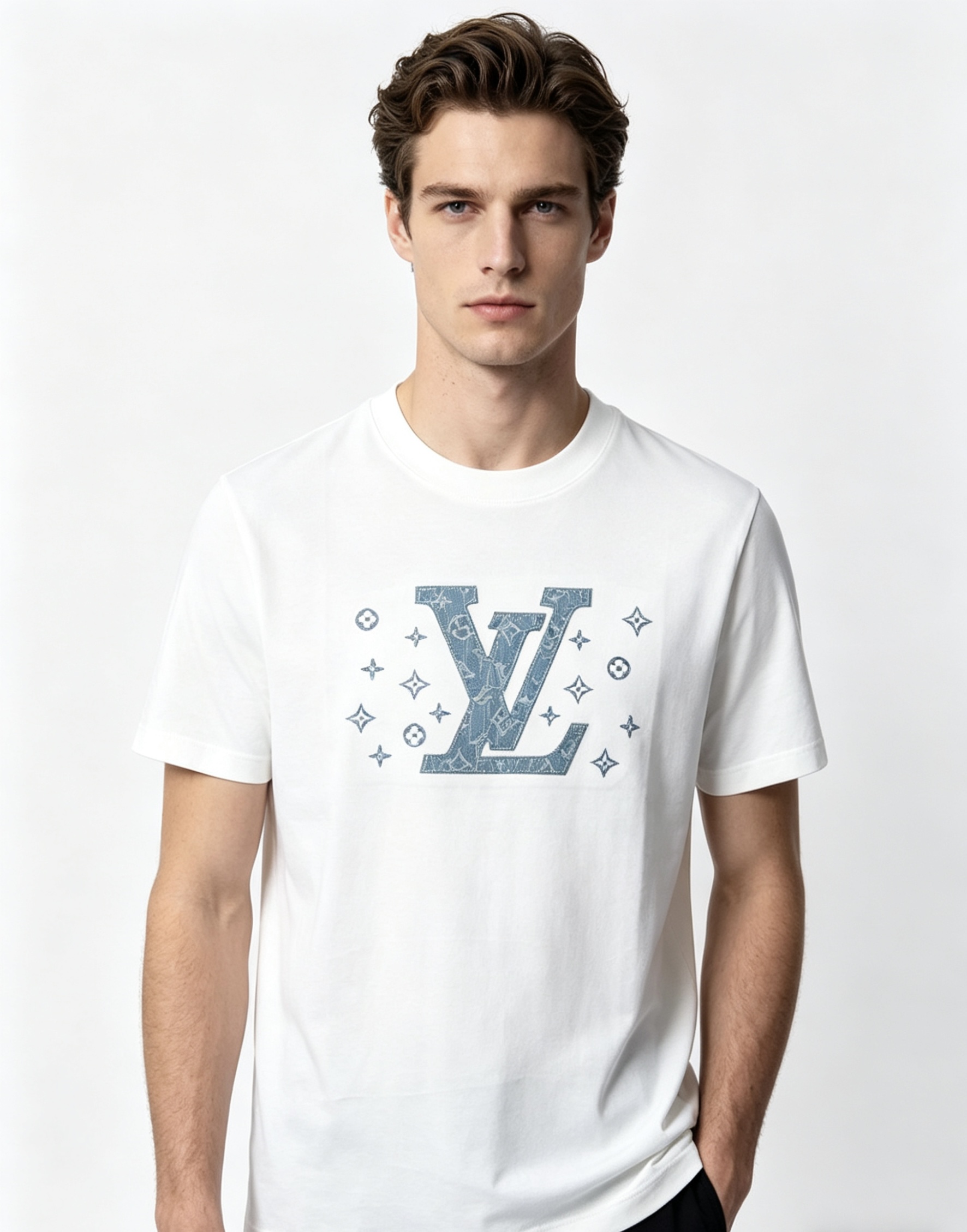 NO:773620,.LV..2026 spring and summer new fashionable round neck short-sleeved advanced customization versatile style!  It is more practical and can be easily controlled by anyone. It is made of modal spandex fabric and has a luxurious classic brand logo design. It is very classy and a must-buy for those who know the goods!  The tailoring is a slim fit, very delicate, shows off aura, and highlights the sophistication of men. This is unique. It is just right for slim fit and the upper body effect is very good. Size s-xxL.s wears 175/,, Louis Vuitton, T-shirt,19860909.LV..2026春夏新品时尚圆领短袖高级定制百搭款式！更有实用感 任何人都可以轻松驾驭 采用莫代尔氨纶面料制作,奢华经典品牌logo设计,b非常显档次懂货的必须入！版型剪裁属于修身款 非常精致,显气场,又会凸显男士的精致,这就是独到之处,恰到好处的修身,上身效果非常赞.尺码s-xxL.s穿175/,,louis vuitton,T-shirt,,Men's clothing