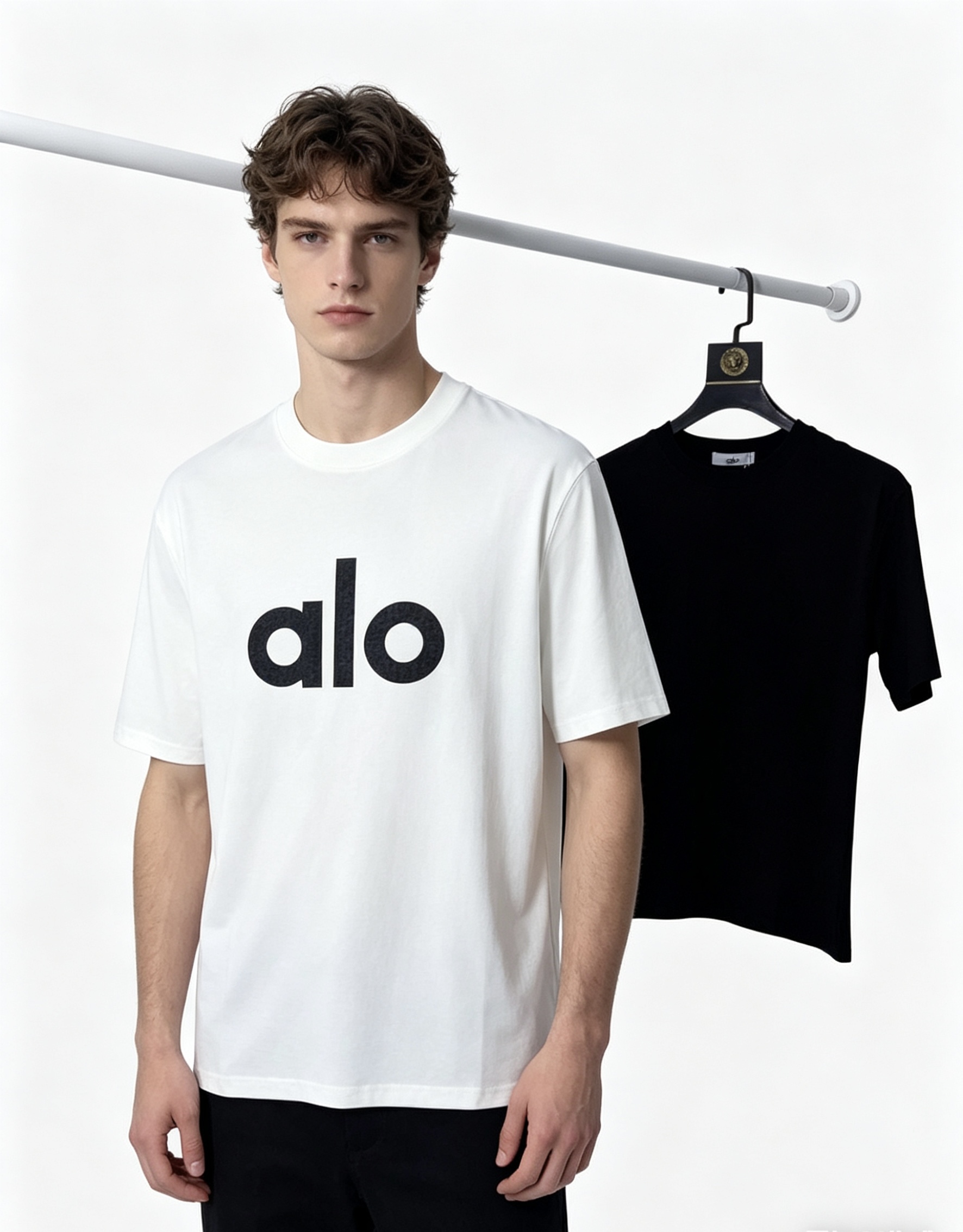 NO:773588,.Alo..2026 spring and summer new fashionable round neck short-sleeved advanced customization versatile style!  It is more practical and can be easily controlled by anyone. It is made of modal spandex fabric and has a luxurious classic brand logo design. It is very classy and a must buy for those who know the goods!  The tailoring is slim-fitting and very delicate. It shows aura and highlights the sophistication of men. This is unique. It is just the right fit and the upper body effect is very good. Size m-3XL m wears 175/130, T-shirt,19860909.Alo..2026春夏新品时尚圆领短袖高级定制百搭款式！更有实用感 任何人都可以轻松驾驭 采用莫代尔氨纶面料制作,奢华经典品牌logo设计,w非常显档次懂货的必须入！版型剪裁属于修身款 非常精致,6显气场,又会凸显男士的精致,这就是独到之处,恰到好处的修身,上身效果非常赞.尺码m-3XL m穿175/130,,T-shirt,,Men's clothing