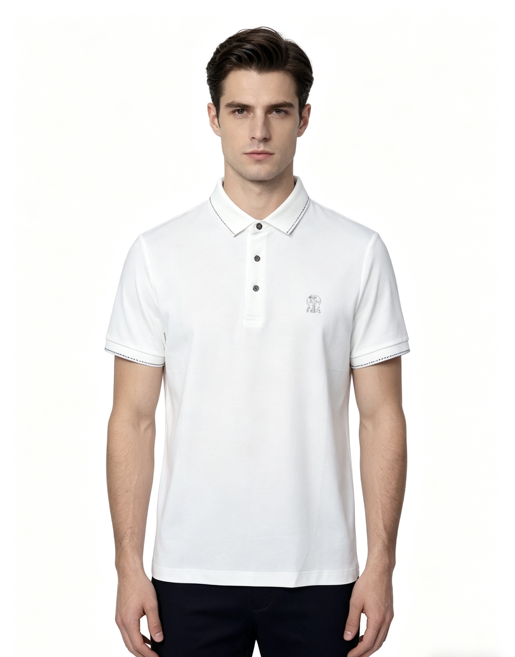 NO:837562,.Bc.2026 spring and summer new men's logo short-sleeved polo shirt continues the classic business casual lapel polo shirt. This polo shirt is made of mercerized piqué cotton fabric, and its timeless design can transcend fashion trends. Classic style, hf brand LOGO is three-dimensional and unique, making the whole body more detailed. Fitted version, the fabric is made of cotton piqué material, comfortable, skin-friendly, good breathability, and practical for daily commuting and leisure. Highly recommended. Size M-4XL  m wears 175/130,,T-shirt,19860909.Bc.2026春夏新款男士标识短袖polo衫,延续经典商务休闲翻领POLO恤.该款Polo衫采用丝光珠地棉面料制成,隽永设计可跨越时尚潮流.经典款型,hf品牌LOGO立体别致,让整体更具细节感 合体的版型,面料采用全棉珠地料,舒适,亲肤,透气好,平时通勤休闲都很实穿的一款 强烈推荐.尺码M-4XL m穿175/130,,T-shirt,,Men's clothing