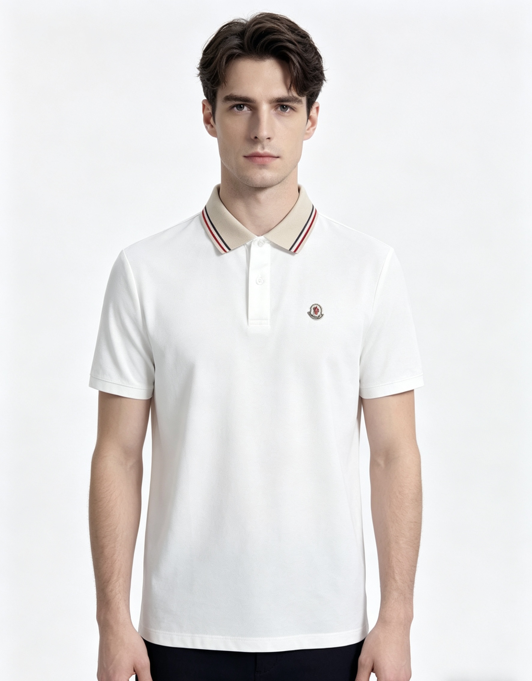 NO:837533,. Covered mouth. 2026 spring and summer new men's logo short-sleeved polo shirt, continuing the classic business casual lapel polo shirt. This polo shirt is made of mercerized piqué cotton fabric, and the timeless design can transcend fashion trends. Classic style, hf brand LOGO is three-dimensional and unique, making the whole body more detailed. Fitted version, the fabric is made of cotton piqué material, comfortable, skin-friendly, good breathability, and practical for daily commuting and leisure. Highly recommended. Size M-4XL  m wears 175/130,,Moncler,T-shirt,19860909.蒙口.2026春夏新款男士标识短袖polo衫,延续经典商务休闲翻领POLO恤.该款Polo衫采用丝光珠地棉面料制成,隽永设计可跨越时尚潮流.经典款型,hf品牌LOGO立体别致,让整体更具细节感 合体的版型,面料采用全棉珠地料,舒适,亲肤,透气好,平时通勤休闲都很实穿的一款 强烈推荐.尺码M-4XL m穿175/130,,Moncler,T-shirt,,Men's clothing