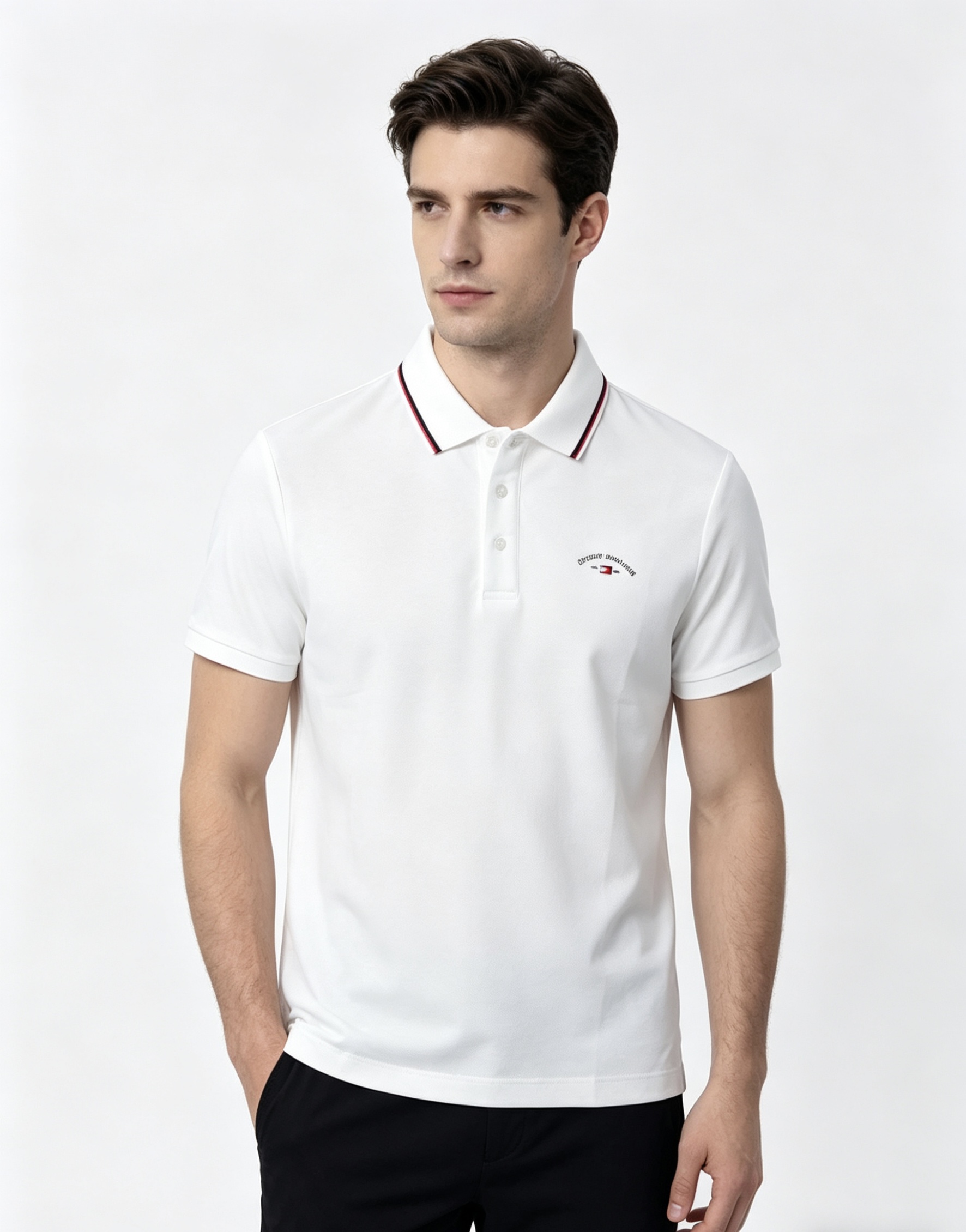 NO:837549,.Tommy.2026 spring and summer new men's logo short-sleeved polo shirt continues the classic business casual lapel polo shirt. This polo shirt is made of mercerized piqué cotton fabric, and its timeless design can transcend fashion trends. Classic style, hf brand LOGO is three-dimensional and unique, making the whole body more detailed. Fitted version, the fabric is made of cotton piqué material, comfortable, skin-friendly, good breathability, and practical for daily commuting and leisure. Highly recommended. Size M-4XL  m wears 175/130,,tom ford,T-shirt,19860909.Tommy.2026春夏新款男士标识短袖polo衫,延续经典商务休闲翻领POLO恤.该款Polo衫采用丝光珠地棉面料制成,隽永设计可跨越时尚潮流.经典款型,hf品牌LOGO立体别致,让整体更具细节感 合体的版型,面料采用全棉珠地料,舒适,亲肤,透气好,平时通勤休闲都很实穿的一款 强烈推荐.尺码M-4XL m穿175/130,,tom ford,T-shirt,,Men's clothing