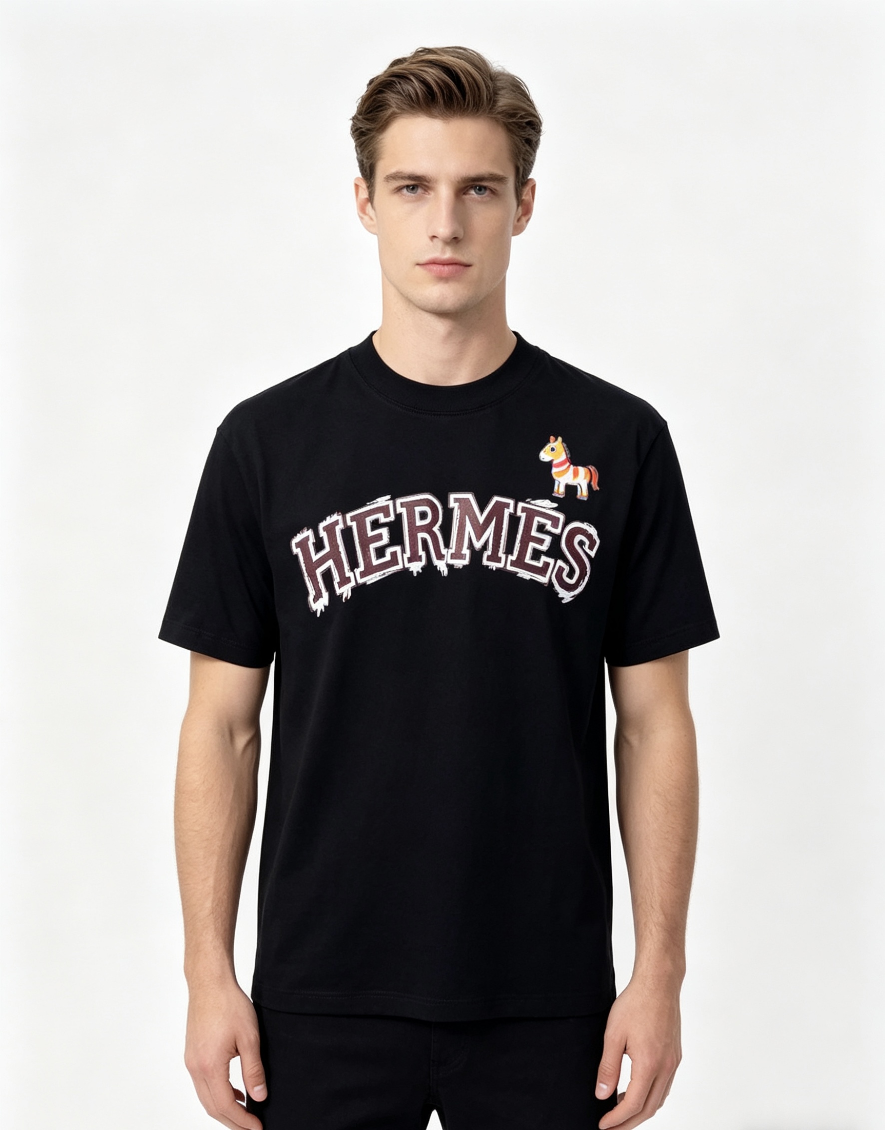 NO:837573,.Hermès. Wear 200 pounds. 26 spring and summer new product counter debuts the latest short-sleeved round neck T-shirt, high-end customization, avant-garde and fashionable design!  The brand logo emphasizes craftsmanship design, high-end customized fabrics, soft to the touch and comfortable to wear. The high-end fabrics imported from 1f customers have a very delicate texture, exquisite details and craftsmanship. It has exquisite counter-level stitching, fine workmanship, and a highly moldable item. It can be matched with any fashion. The shape is super good. A must-have item for trendy men. Colors: white, black. Size m-4xL.m wears 175/130 pounds, hermes, T-shirt, tees, t-shirt,19860909.爱马仕.穿200斤.26春夏新品专柜首发最新款短袖圆领T恤 高端订制 设计前卫时尚！品牌logo重工艺设计,高端定制面料,手感柔软,穿着舒适,1f客供进口高档面料质感非常细腻,细节工艺精湛考究,专柜级别精致车线,做工精细,塑造性极高的一款单品,任何时装都可以搭配,版型超级好 潮男必备单品 颜色白色、黑色 尺码m-4xL.m穿175/130斤,,hermes,T-shirt,tees，t-shirt,,Men's clothing