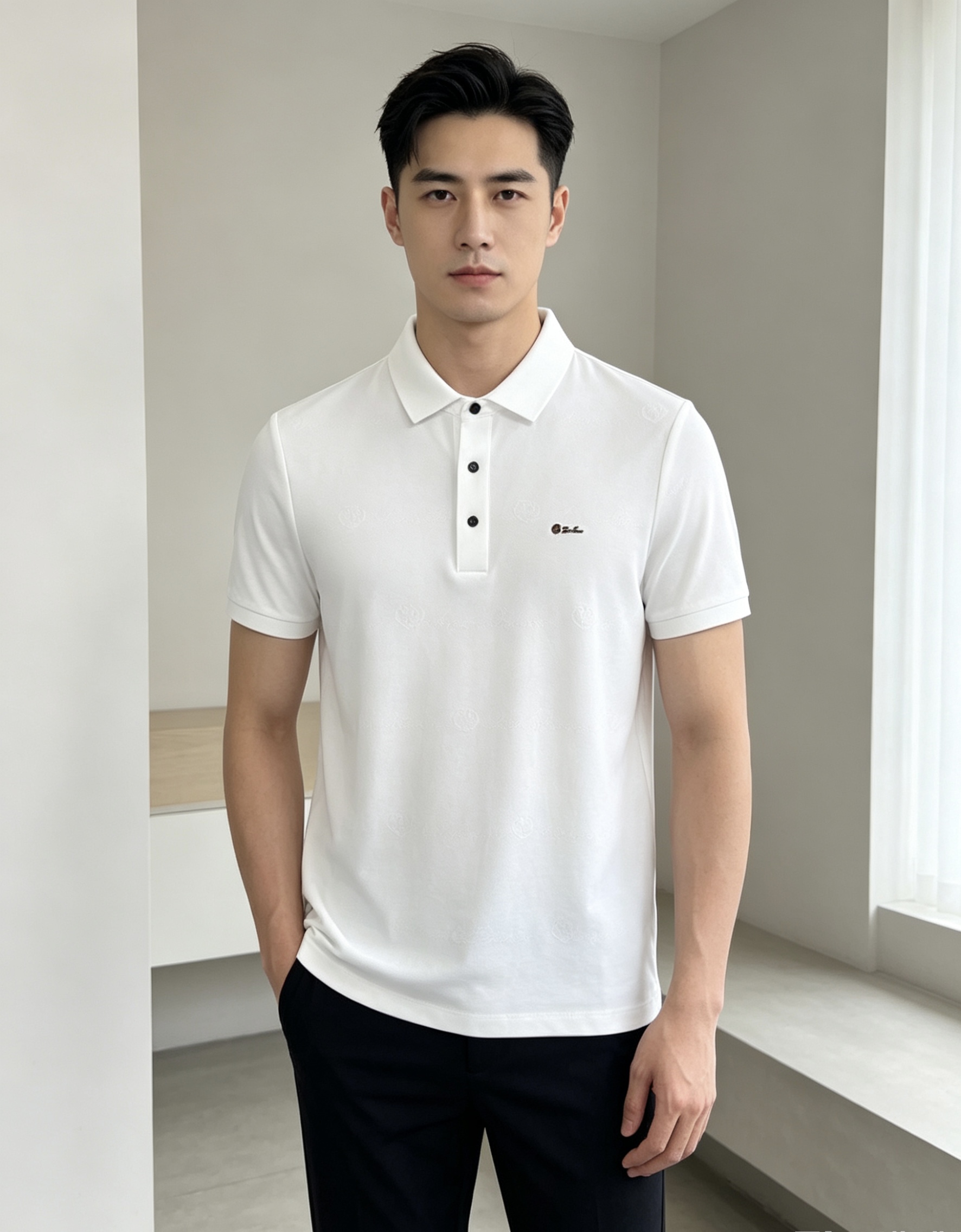 NO:839566,.LP.2026 spring and summer new men's logo short-sleeved polo shirt continues the classic business casual lapel polo shirt. This polo shirt is made of mercerized piqué cotton fabric, and its timeless design can transcend fashion trends. Classic style, hf brand LOGO is three-dimensional and unique, making the whole body more detailed. Fitted version, the fabric is made of cotton piqué material, comfortable, skin-friendly, good breathability, and practical for daily commuting and leisure. Highly recommended. Size M-4XL  m wears 175/130,,loro piana,T-shirt,19860909.LP.2026春夏新款男士标识短袖polo衫,延续经典商务休闲翻领POLO恤.该款Polo衫采用丝光珠地棉面料制成,隽永设计可跨越时尚潮流.经典款型,hf品牌LOGO立体别致,让整体更具细节感 合体的版型,面料采用全棉珠地料,舒适,亲肤,透气好,平时通勤休闲都很实穿的一款 强烈推荐.尺码M-4XL m穿175/130,,loro piana,T-shirt,,Men's clothing