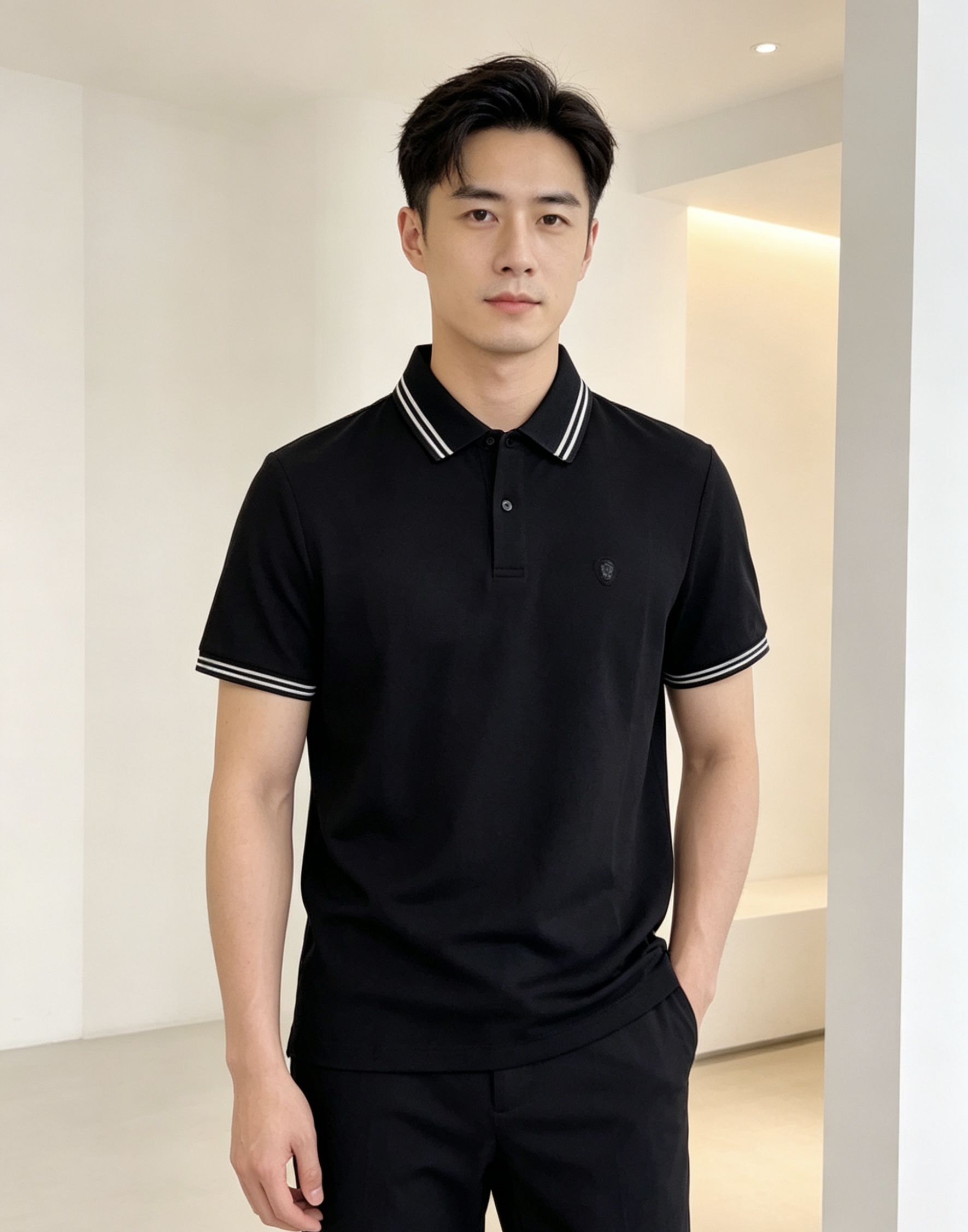 NO:848539,.Bc.26 new spring and summer men's logo polo shirt, continuing the classic Lao Qianfeng casual lapel polo shirt. This polo shirt is made of original counter fabrics, and the timeless design can transcend fashion trends. The classic style, the f brand LOGO is three-dimensional and unique, making the whole body more detailed. The fitted version, the fabric is made of cotton pique, which is comfortable, skin-friendly, and breathable. It is practical for daily commuting and leisure.  Highly recommended. Sizes m-4xL. Please state your height and weight when placing an order.,,19860909.Bc.26春夏新款男士标识polo衫,延续经典老钱枫休闲翻领POLO恤.该款Polo衫采用原版专柜面料制成,隽永设计可跨越时尚潮流.经典款型,f品牌LOGO立体别致,让整体更具细节感 合体的版型,面料采用全棉珠地料,舒适,亲肤,透气好,平时通勤休闲都很实穿的一款 强烈推荐.尺码m-4xL.下单报身高体重.,,,Men's clothing