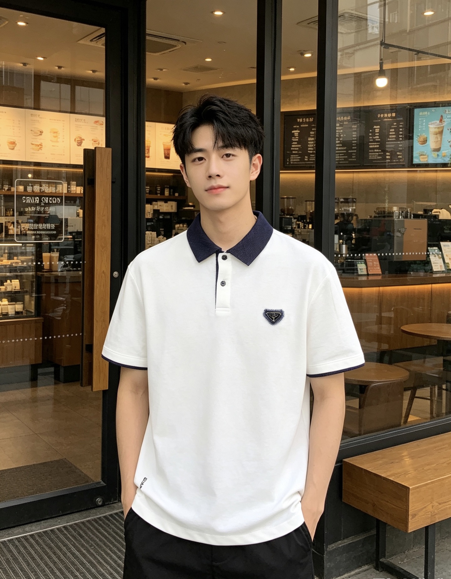 NO:837540,.Prada's 26 spring and summer new men's logo polo shirt continues the classic Lao Qianfeng casual lapel Polo shirt. This Polo shirt is made of original counter fabrics, and the timeless design can transcend fashion trends. Classic style, 2 brand LOGOs are three-dimensional and unique, making the whole body more detailed. Fitted version, fabric, comfortable, skin-friendly, breathable, practical for daily commuting and leisure. Highly recommended. Size m-3xL. Please state your height and weight when placing an order.,, prada,19860909.普拉达 26春夏新款男士标识polo衫,延续经典老钱枫休闲翻领POLO恤.该款Polo衫采用原版专柜面料制成,隽永设计可跨越时尚潮流.经典款型,2品牌LOGO立体别致,让整体更具细节感 合体的版型,面料,舒适,亲肤,透气好,平时通勤休闲都很实穿的一款 强烈推荐.尺码m-3xL.下单报身高体重.,,prada,,Men's clothing