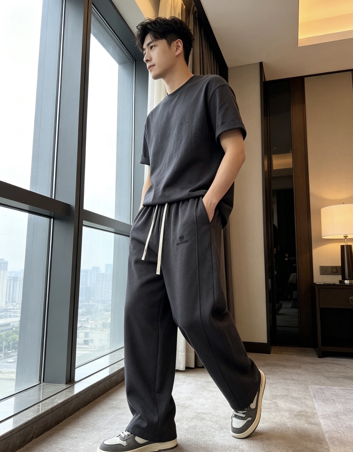 NO:848571,. Balenciaga. 2026 spring and summer new counter products are launched simultaneously. Original order-made high-quality fashionable casual pants. Super versatile. Exclusively customized fabrics, soft and delicate feel, comfortable next to the body, and super stylish on the upper body! The latest hardware accessories from the original custom shop. Super beautiful shape, long upper body and slender legs. The lining and wiring are impeccable. It can be attended to any occasion. Once again, the fabric is very, very classy! Size m-3xL.m wears 28.29,,balenciaga,19860909.巴黎世家.26年春夏专柜新品同步上市.原单订制高品质时尚休闲裤.超级百搭款.独家定制面料,手感细腻柔软,贴身舒适,上身超有型！原版定制专柜最新五金辅料.超靓版型、上身显腿修长,內里,走线都无可挑剔,任何场合都可出席,再次强调面料非常非常显档次！码数m-3xL.m穿28.29,,balenciaga,,Men's clothing