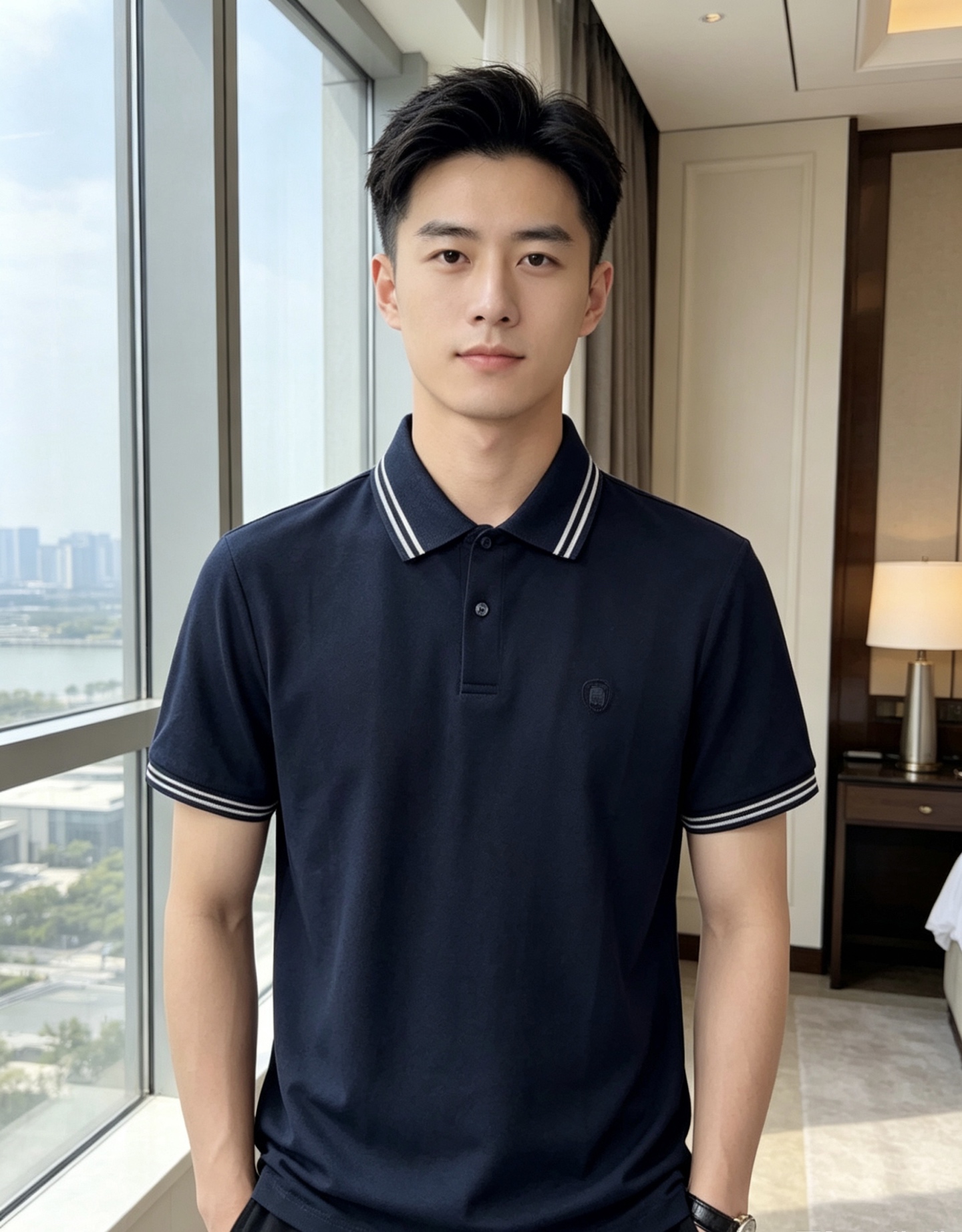 NO:848537,.BC.26 new spring and summer men's logo polo shirts continue the classic Lao Qianfeng casual lapel polo shirt. This polo shirt is made of original counter fabrics, and the timeless design can transcend fashion trends. The classic style, the f brand LOGO is three-dimensional and unique, making the whole body more detailed. The fitted version, the fabric is made of cotton pique, which is comfortable, skin-friendly, and breathable. It is practical for daily commuting and leisure.  Highly recommended. Sizes m-4xL. Please state your height and weight when placing an order.,,19860909.BC.26春夏新款男士标识polo衫,延续经典老钱枫休闲翻领POLO恤.该款Polo衫采用原版专柜面料制成,隽永设计可跨越时尚潮流.经典款型,f品牌LOGO立体别致,让整体更具细节感 合体的版型,面料采用全棉珠地料,舒适,亲肤,透气好,平时通勤休闲都很实穿的一款 强烈推荐.尺码m-4xL.下单报身高体重.,,,Men's clothing