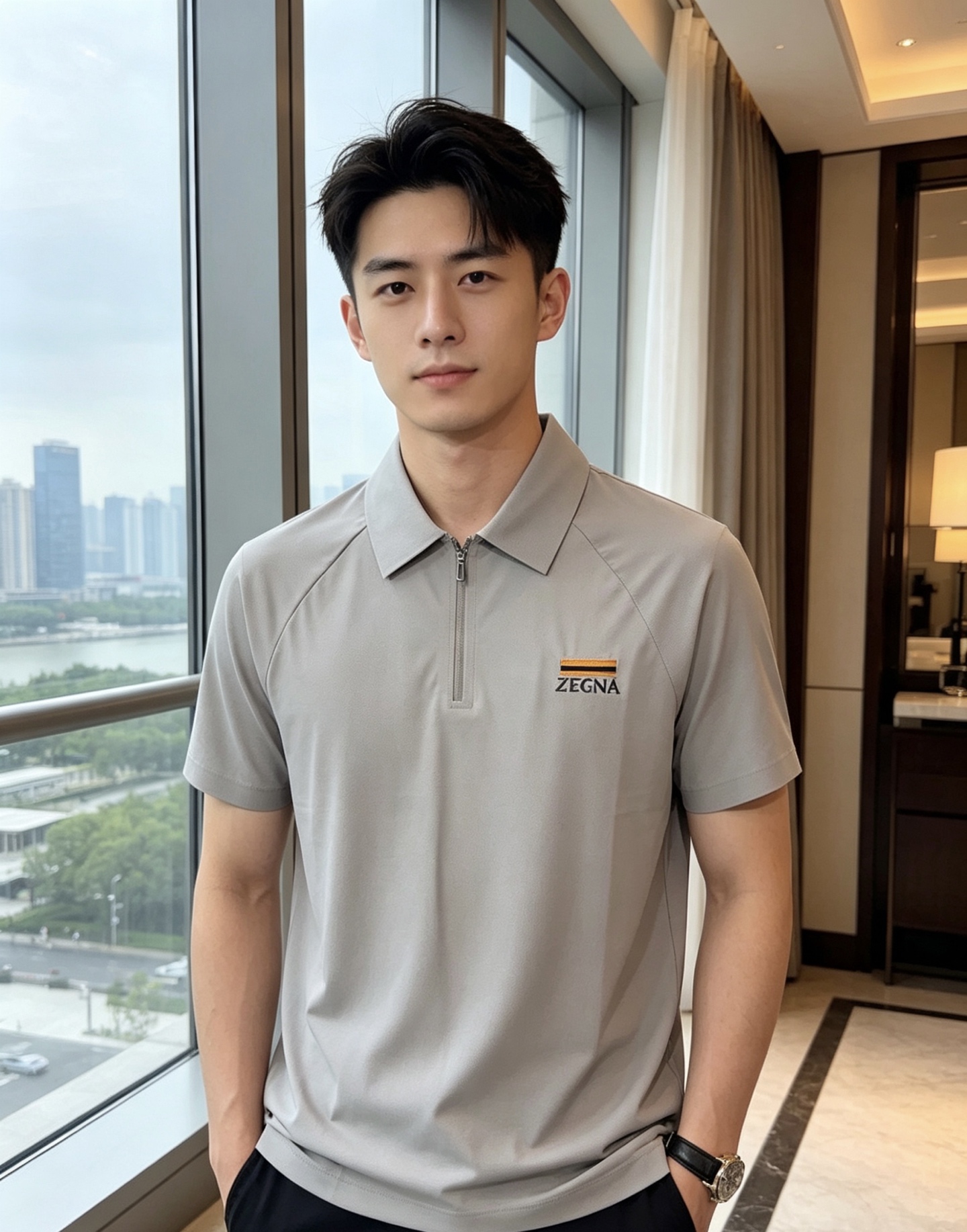 NO:848552,Ermenegildo Zegna's new spring and summer 26 men's logo polo shirt continues the classic Lao Qianfeng casual lapel polo shirt. This polo shirt is made of original counter fabrics, and the timeless design can transcend fashion trends. The classic style, the f brand LOGO is three-dimensional and unique, making the whole body more detailed. The fitted version, the fabric is made of cotton pique, which is comfortable, skin-friendly, and breathable. It is practical for daily commuting and leisure.  Highly recommended. Sizes m-4xL. Please state your height and weight when placing an order.,,zegna,19860909.杰尼亚.26春夏新款男士标识polo衫,延续经典老钱枫休闲翻领POLO恤.该款Polo衫采用原版专柜面料制成,隽永设计可跨越时尚潮流.经典款型,f品牌LOGO立体别致,让整体更具细节感 合体的版型,面料采用全棉珠地料,舒适,亲肤,透气好,平时通勤休闲都很实穿的一款 强烈推荐.尺码m-4xL.下单报身高体重.,,zegna,,Men's clothing