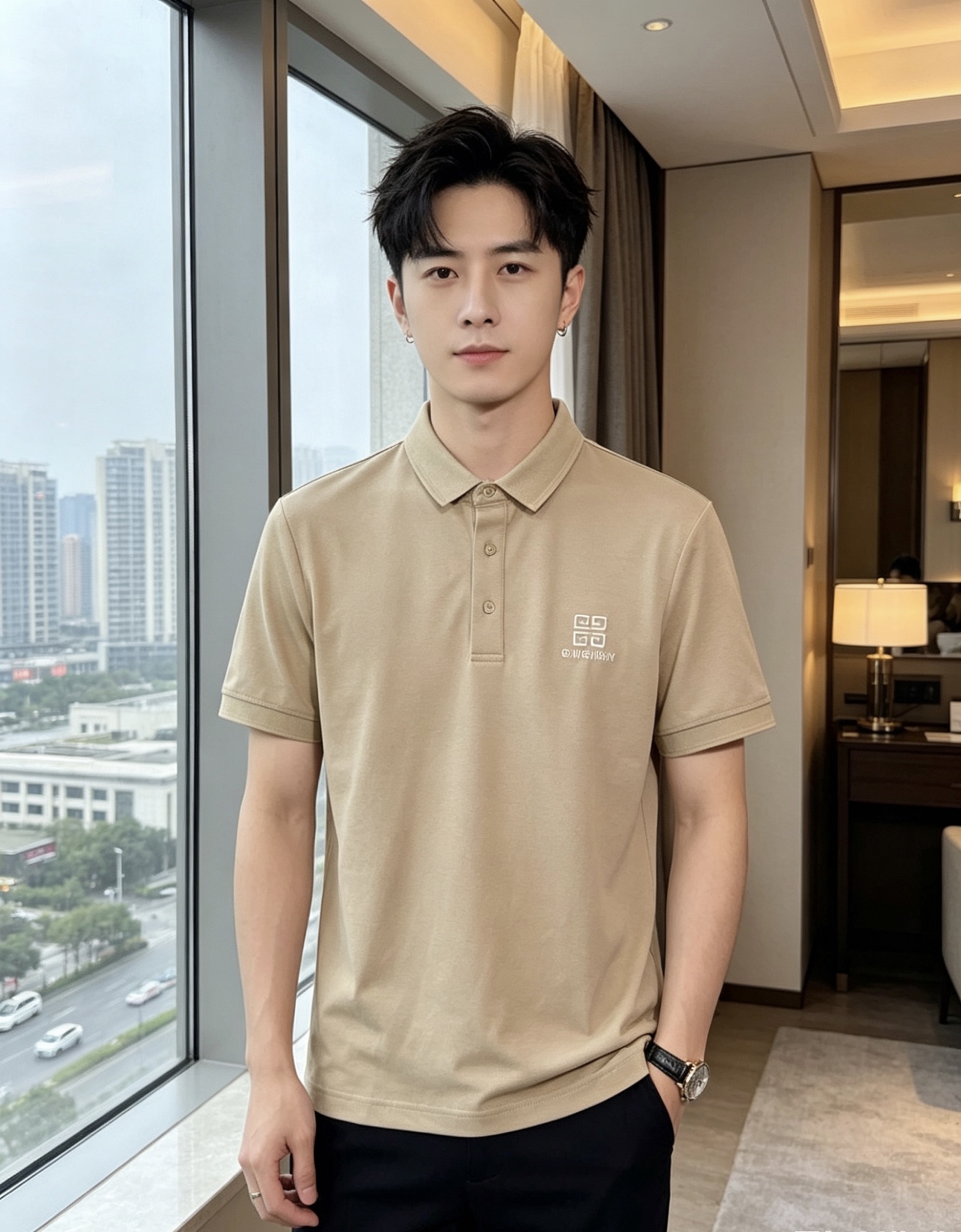 NO:848546,.Givenchy.26 new spring and summer men's logo polo shirt, continuing the classic Lao Qianfeng casual lapel polo shirt. This polo shirt is made of original counter fabrics, and the timeless design can transcend fashion trends. The classic style, the f brand LOGO is three-dimensional and unique, making the whole body more detailed. The fit version, the fabric is made of cotton pique, which is comfortable, skin-friendly, and breathable. It is practical for daily commuting and leisure.  Highly recommended. Sizes m-4xL. Please state your height and weight when placing an order.,,givenchy,19860909.纪梵希.26春夏新款男士标识polo衫,延续经典老钱枫休闲翻领POLO恤.该款Polo衫采用原版专柜面料制成,隽永设计可跨越时尚潮流.经典款型,f品牌LOGO立体别致,让整体更具细节感 合体的版型,面料采用全棉珠地料,舒适,亲肤,透气好,平时通勤休闲都很实穿的一款 强烈推荐.尺码m-4xL.下单报身高体重.,,givenchy,,Men's clothing