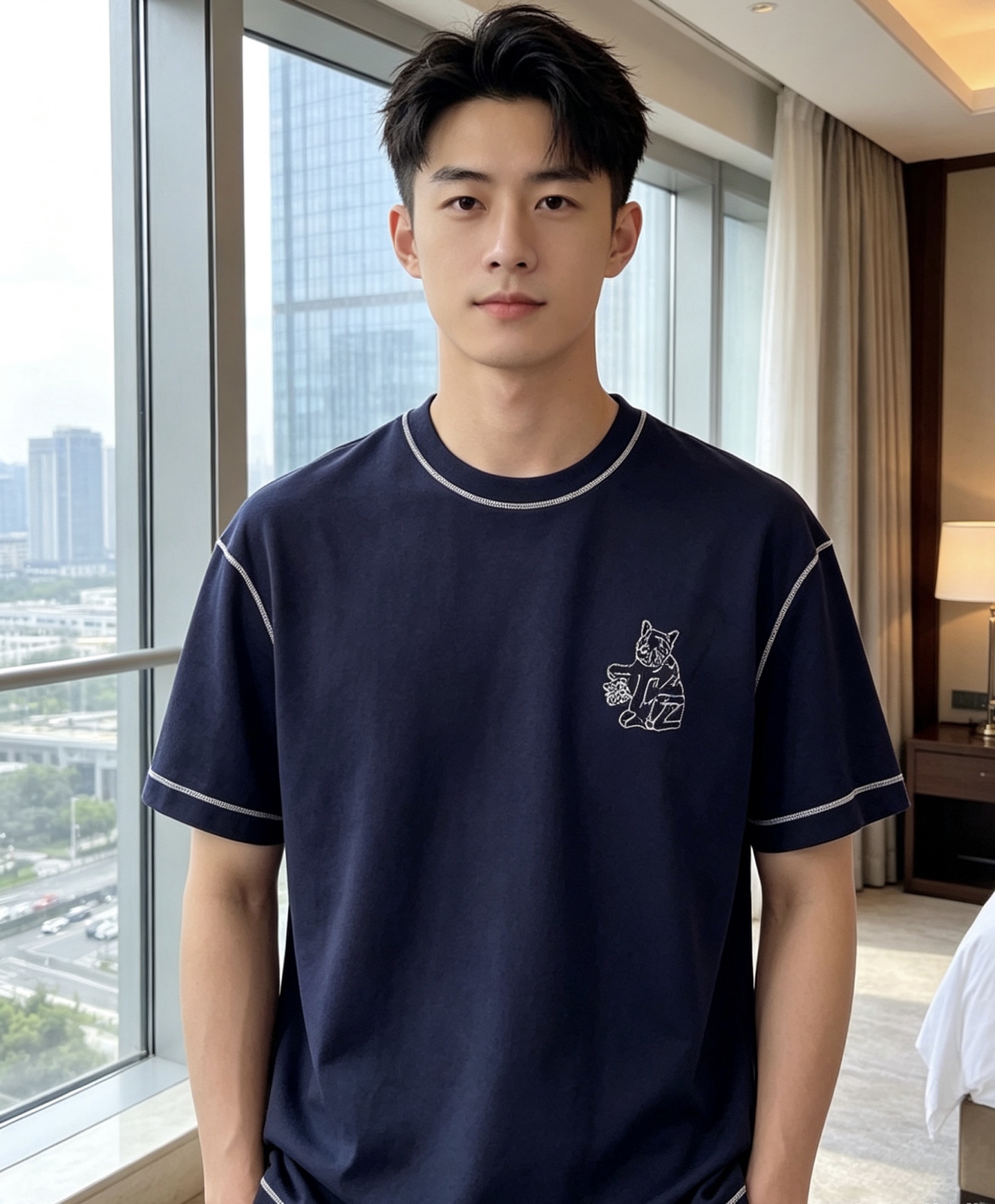 NO:848540,.Luo Yiwei. 2026 spring and summer new fashionable round neck short-sleeved advanced customization versatile style!  It is more practical and can be easily controlled by anyone. It is made of original counter fabrics and has a luxurious classic brand logo design. It is very classy and a must-buy for those who know the goods!  The tailoring is a slim fit, very delicate, shows off aura, and highlights the sophistication of men. This is unique. It is just right for slim fit, and the upper body effect is very good. Size m-4xL. Wearing 175/130 catties, loewe, T-shirt,19860909.罗意威.2026春夏新品时尚圆领短袖高级定制百搭款式！更有实用感 任何人都可以轻松驾驭 采用原版专柜面料制作,奢华经典品牌logo设计,f非常显档次懂货的必须入！版型剪裁属于修身款 非常精致,显气场,又会凸显男士的精致,这就是独到之处,恰到好处的修身,上身效果非常赞.尺码m-4xL.穿175/130斤,,loewe,T-shirt,,Men's clothing