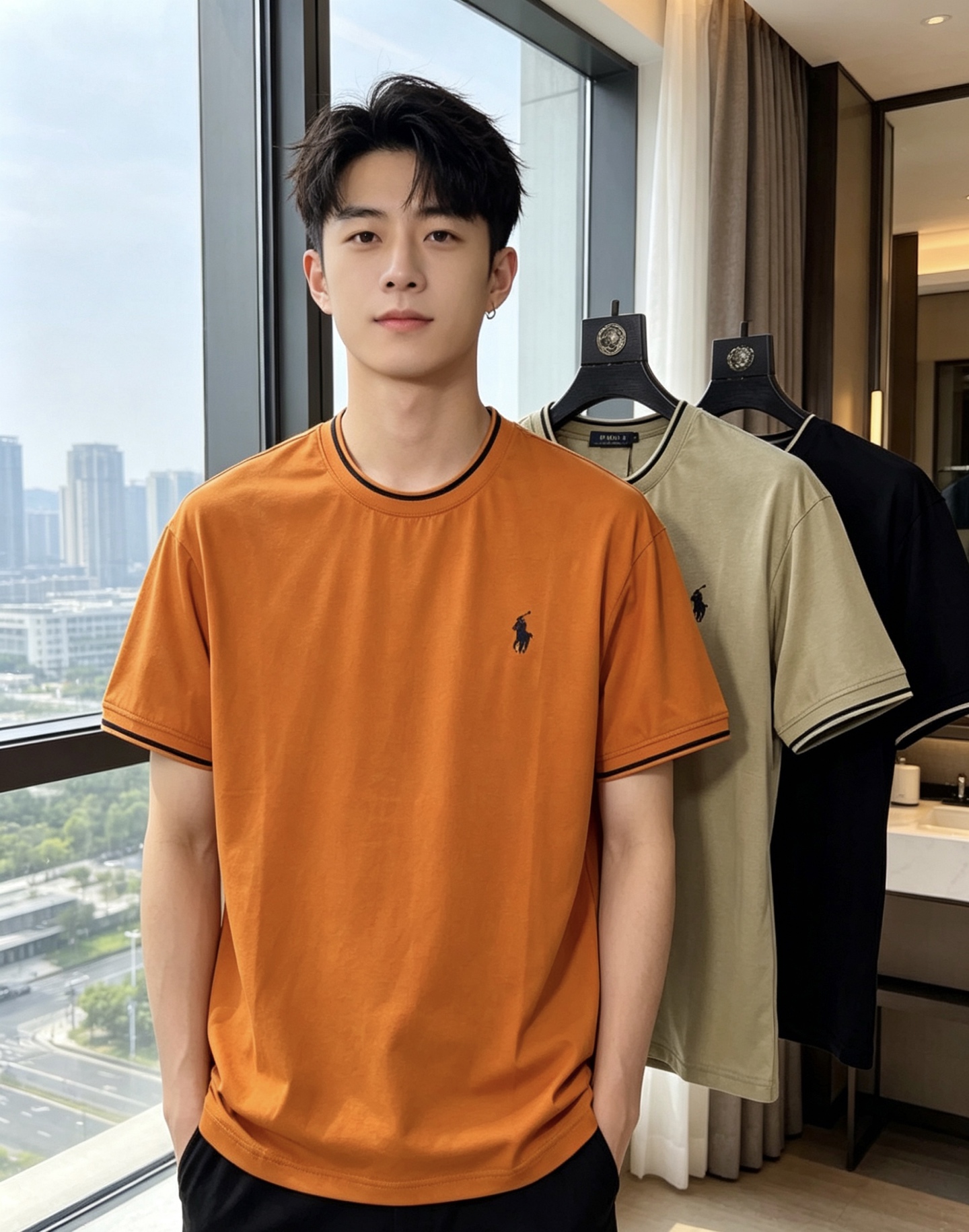 NO:848538,.Ralph Lauren. 2026 spring and summer new fashion round neck short-sleeved advanced customization versatile style!  It is more practical and can be easily controlled by anyone. It is made of original counter fabrics and has a luxurious classic brand logo design. It is very classy and a must-buy for those who know the goods!  The tailoring is slim-fitting. It is very delicate, shows aura, and highlights the sophistication of men. This is unique. It is just right for slim fit and the upper body effect is very good. Size m-4xL. Wearing 175/130 catties, T-shirt,19860909.拉夫劳伦.2026春夏新品时尚圆领短袖高级定制百搭款式！更有实用感 任何人都可以轻松驾驭 采用原版专柜面料制作,奢华经典品牌logo设计,f非常显档次懂货的必须入！版型剪裁属于修身款 非常精致,显气场,又会凸显男士的精致,这就是独到之处,恰到好处的修身,上身效果非常赞.尺码m-4xL.穿175/130斤,,T-shirt,,Men's clothing