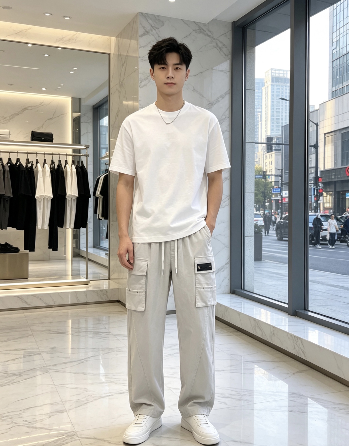 克罗心。26年春夏专柜新品同步上市。原单订制高品质时尚休闲牛仔裤。超级百搭款。独家定制面料，手感细腻柔软