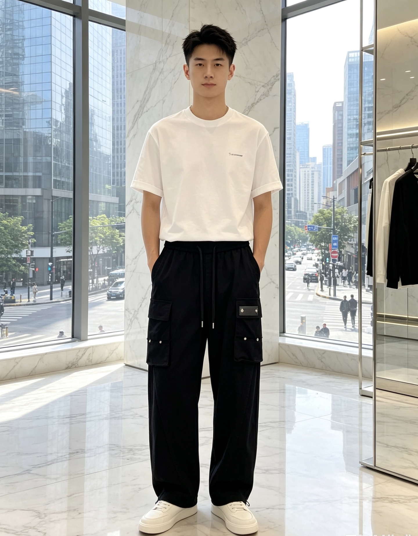 克罗心。26年春夏专柜新品同步上市。原单订制高品质时尚休闲裤。超级百搭款。独家定制面料，手感细腻柔软，贴