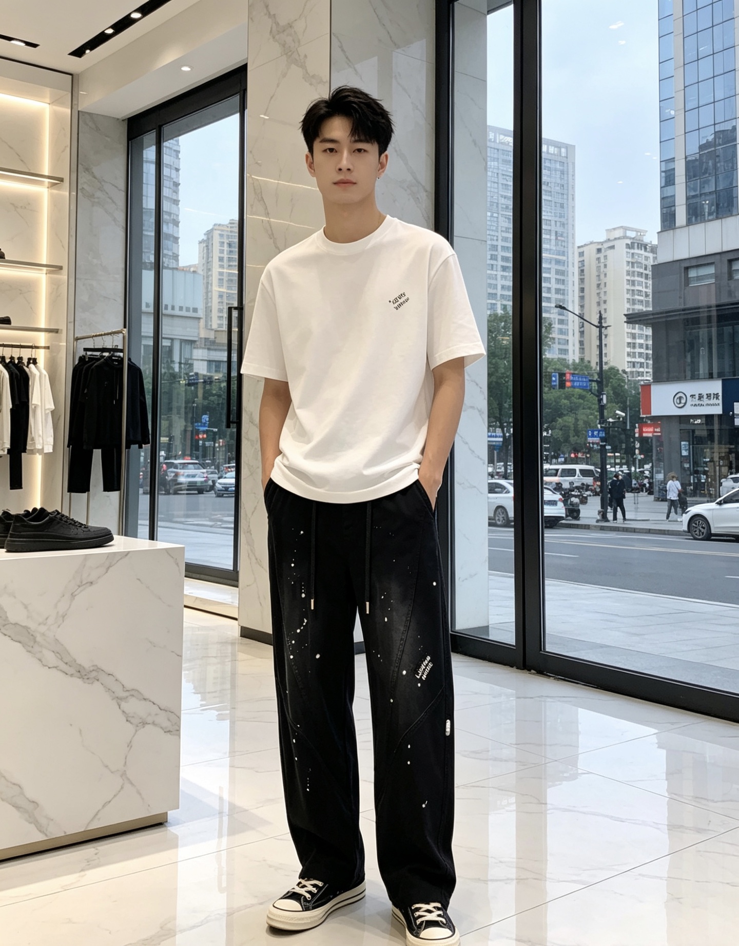 Lv。26年春夏专柜新品同步上市。原单订制高品质时尚休闲裤。超级百搭款。独家定制面料，手感细腻柔软，贴身