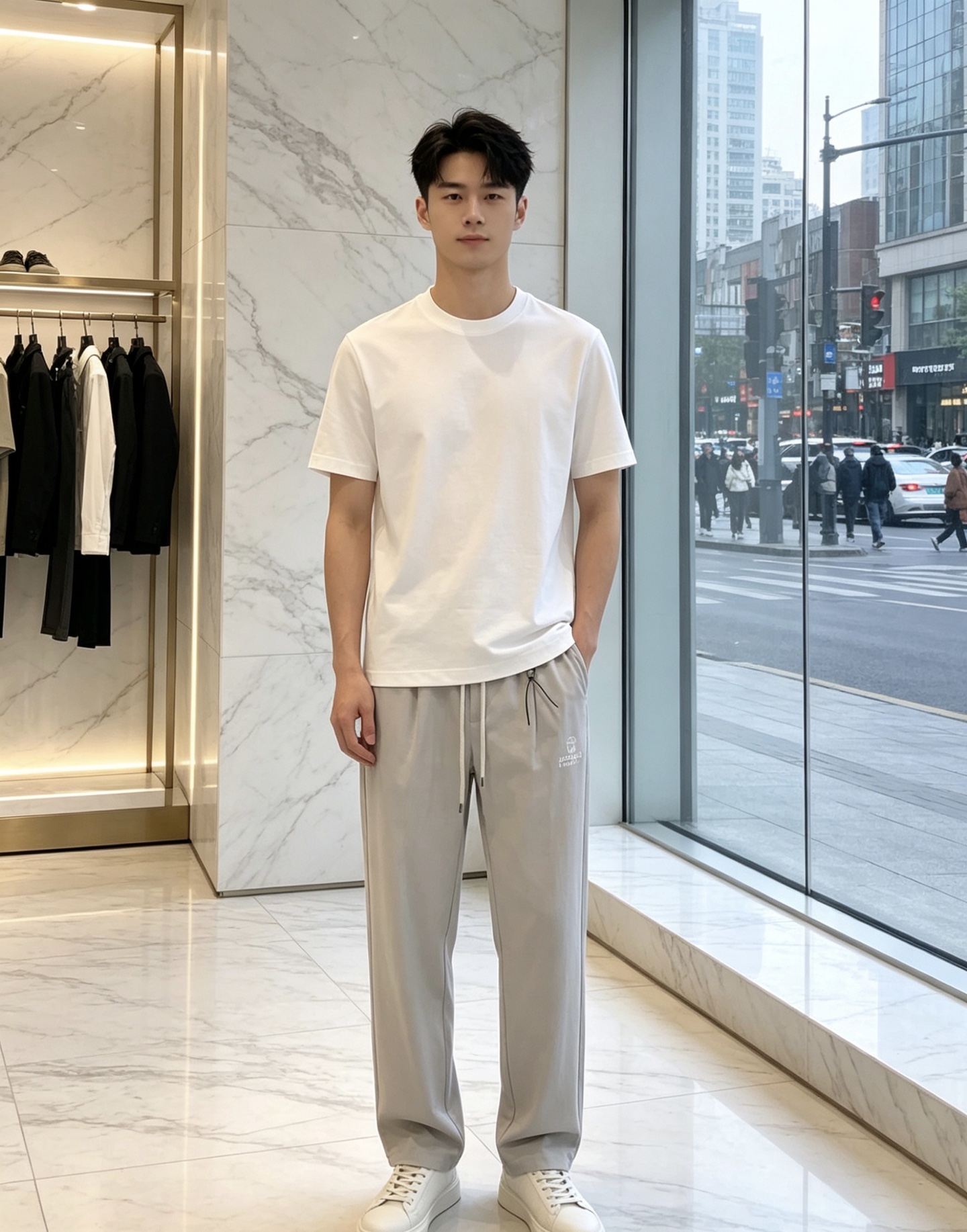 Bc。26年春夏专柜新品同步上市。原单订制高品质时尚休闲裤。超级百搭款。独家定制面料，手感细腻柔软，贴身