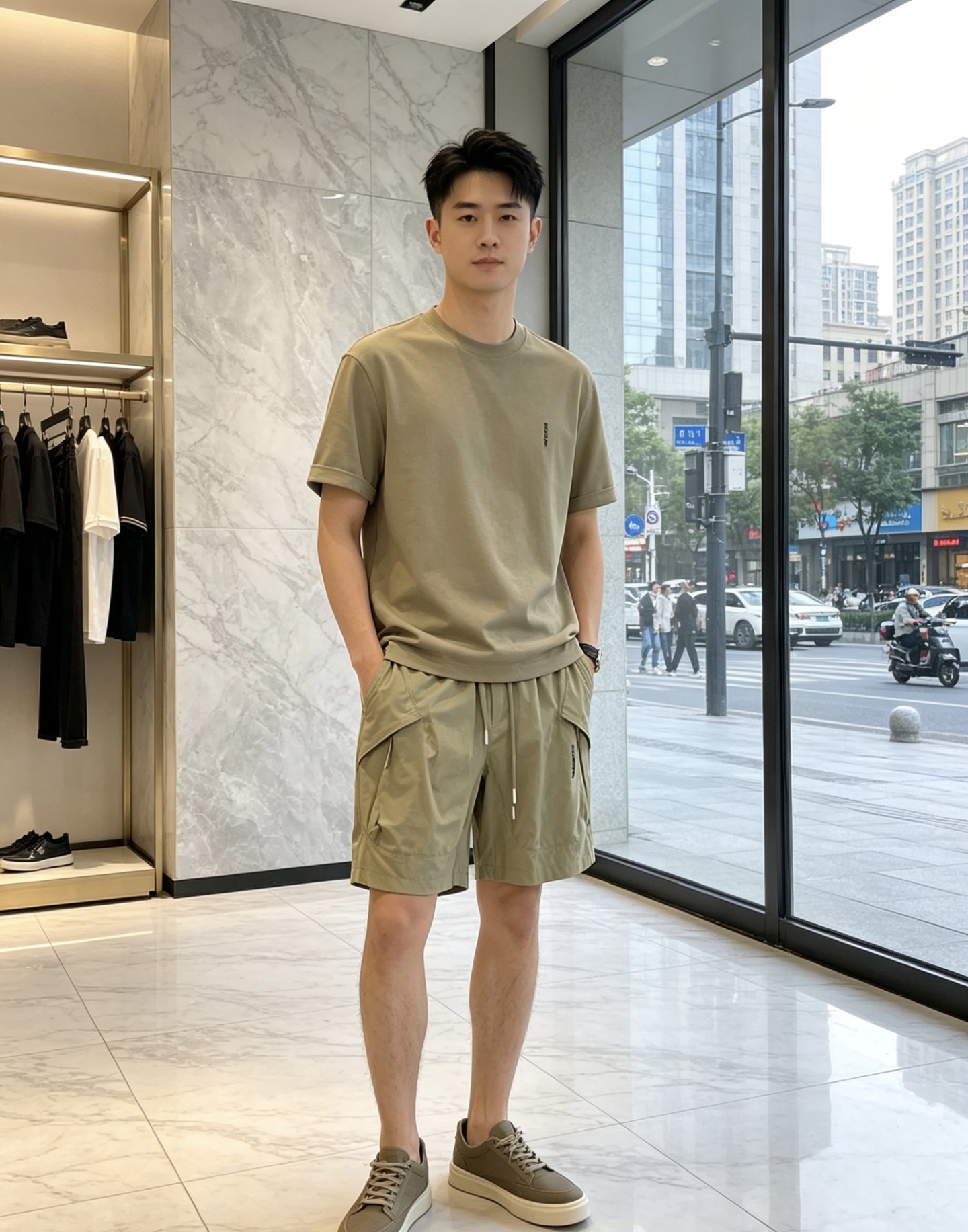 普拉达。🉑️穿200斤。2026春夏新款休闲工装裤 时尚休闲 内胆采用网眼面料。休闲版型 微弹力面料 面