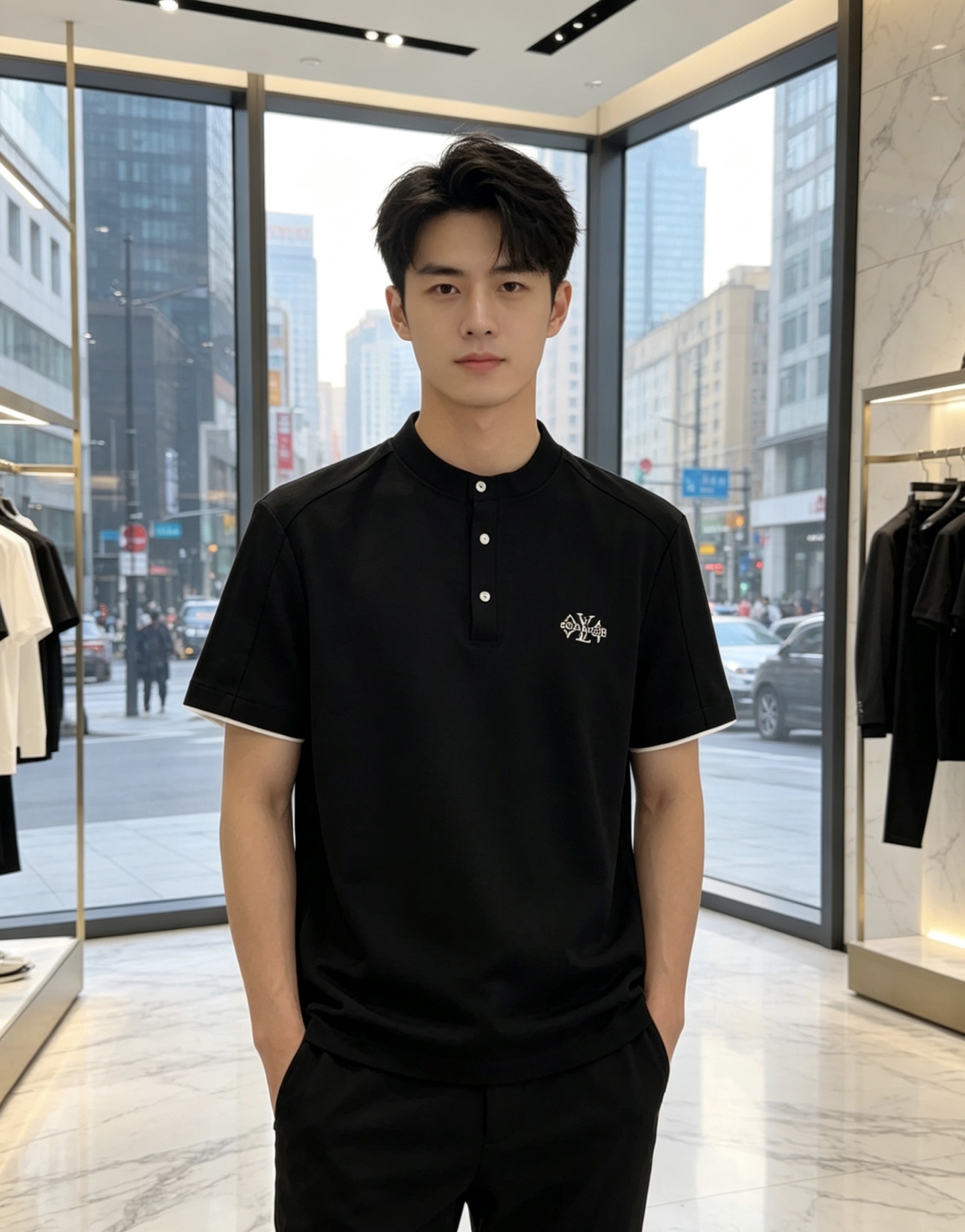Lv。2026春夏新品时尚短袖。👍高级定制百搭款式！更有实用感 任何人都可以轻松驾驭 采用液氨面料制作，