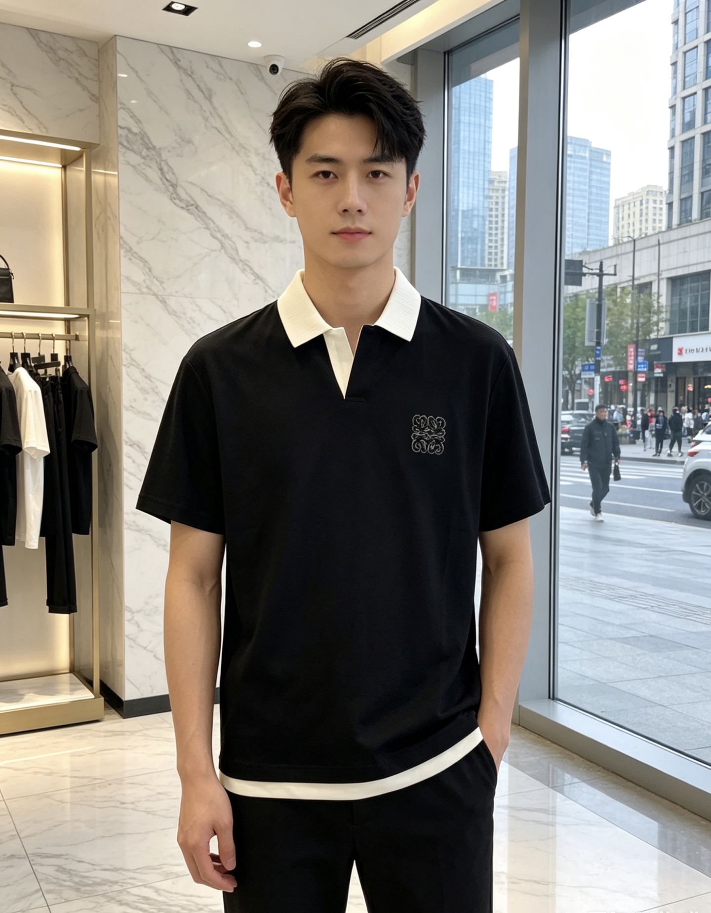 罗意威。26春夏新款男士标识Polo衫，延续经典老钱枫休闲翻领POLO恤.该款Polo衫采用原版专柜面料