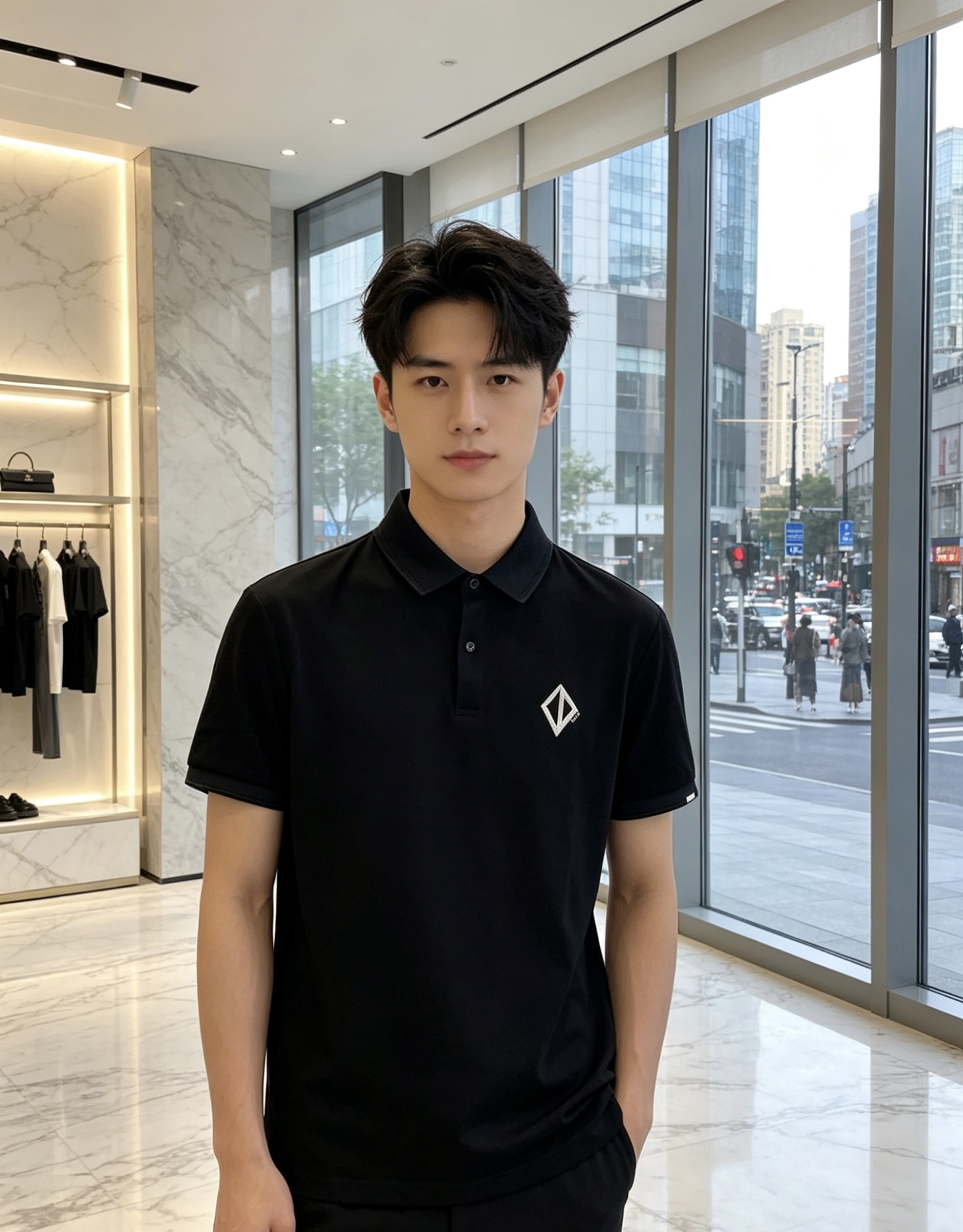 Dior。26春夏新款男士标识Polo衫，延续经典老钱枫休闲翻领POLO恤.该款Polo衫采用原版专柜面