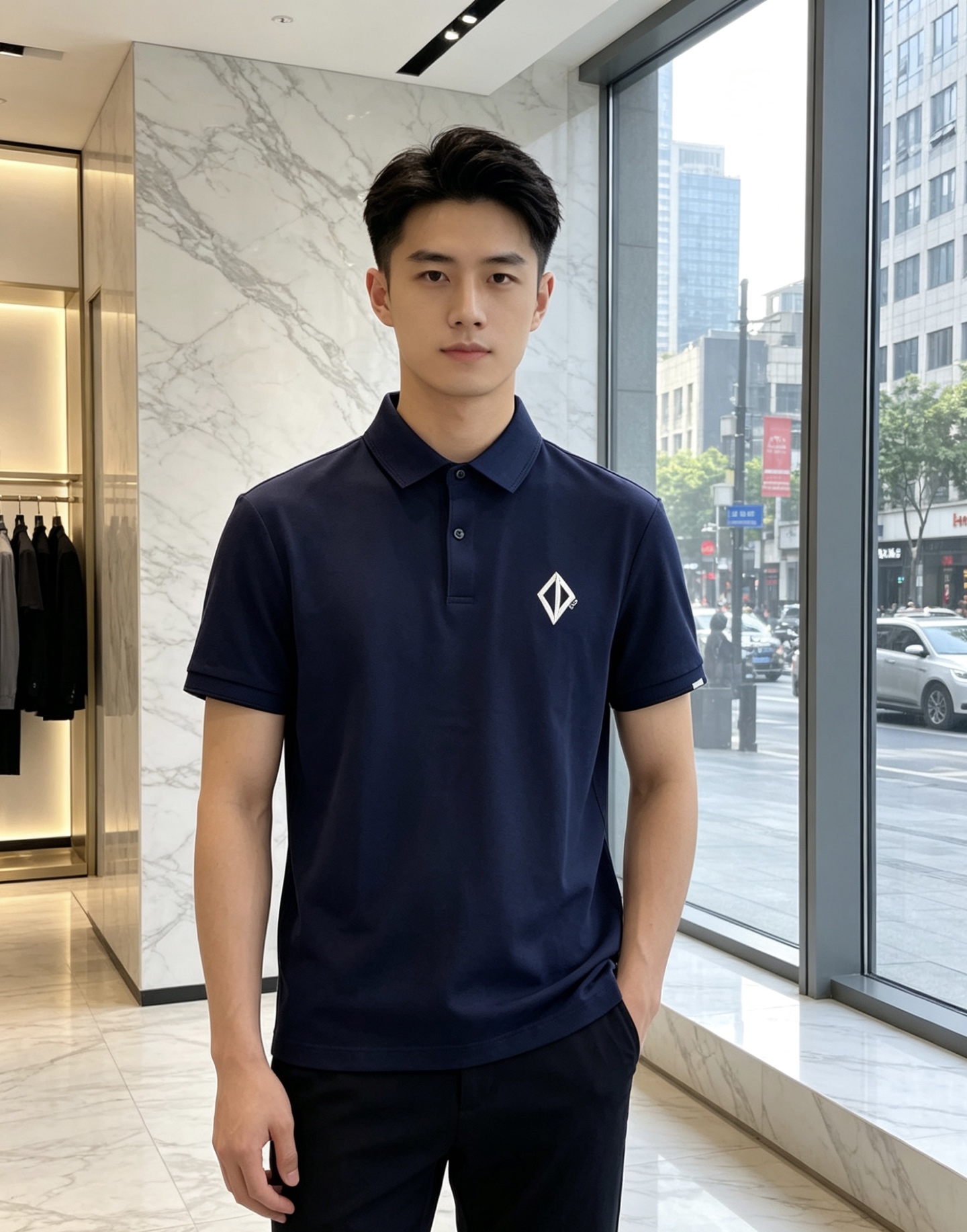 Dior。26春夏新款男士标识Polo衫，延续经典老钱枫休闲翻领POLO恤.该款Polo衫采用原版专柜面