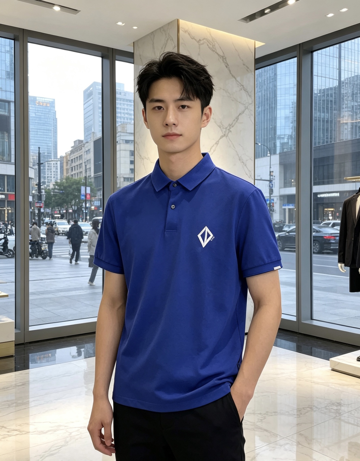 Dior。26春夏新款男士标识Polo衫，延续经典老钱枫休闲翻领POLO恤.该款Polo衫采用原版专柜面