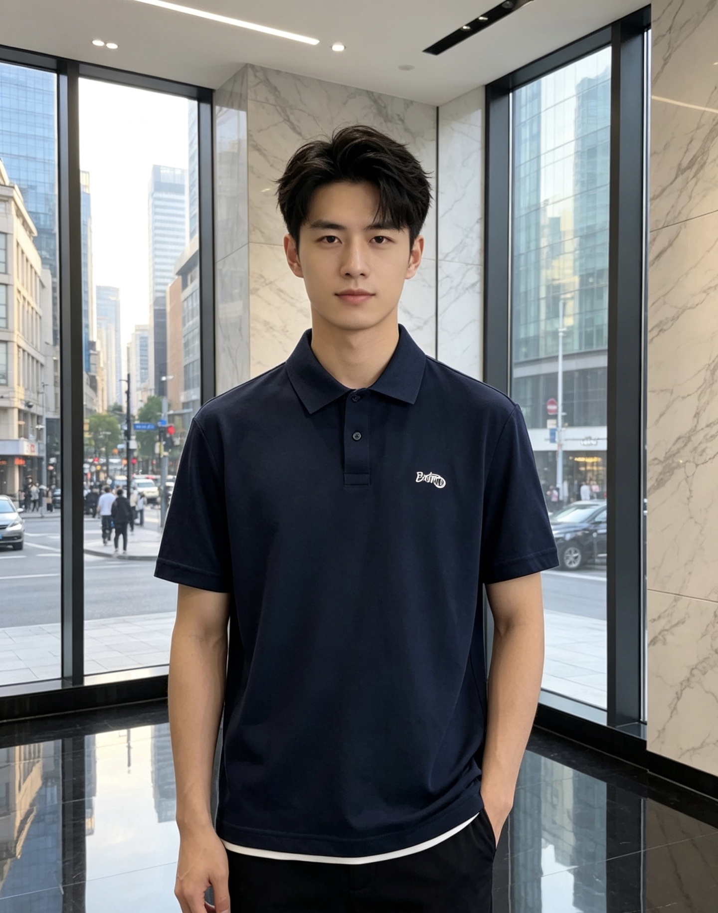 巴宝莉。26春夏新款男士标识Polo衫，延续经典老钱枫休闲翻领POLO恤.该款Polo衫采用原版专柜面料